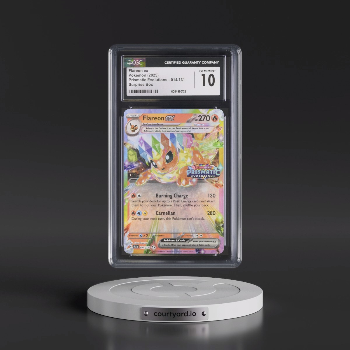 2024 Prismatic Evolutions - PRE EN #014/131 Flareon ex - Surprise Box (Prismatic Evolutions Stamp) (Holo) (CGC 10 GEM MINT)