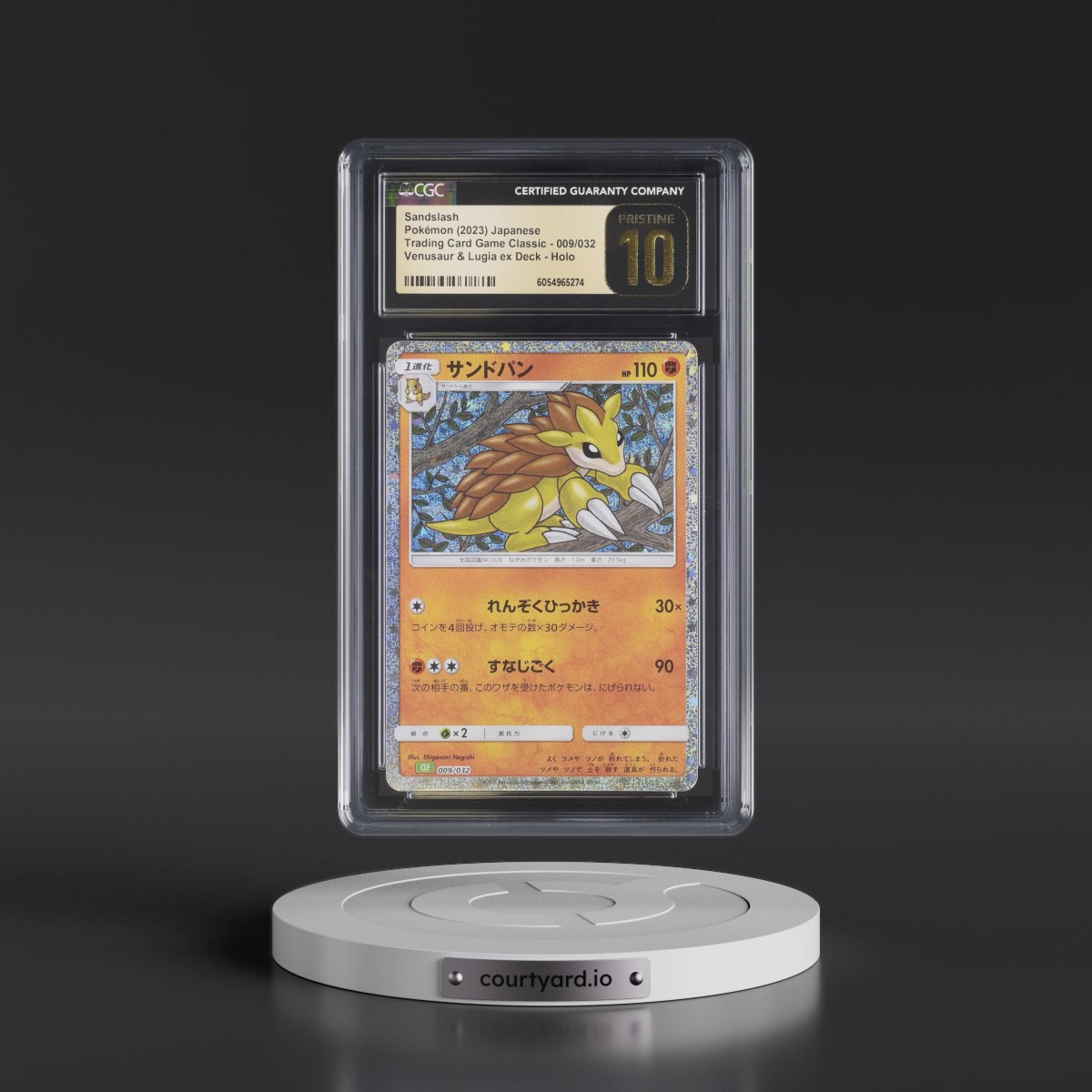 2023 Trading Card Game Classic - CLF, CLL, CLK #009/032 Sandslash - Venusaur & Lugia ex Deck - CLF Holo (CGC 10 PRISTINE)