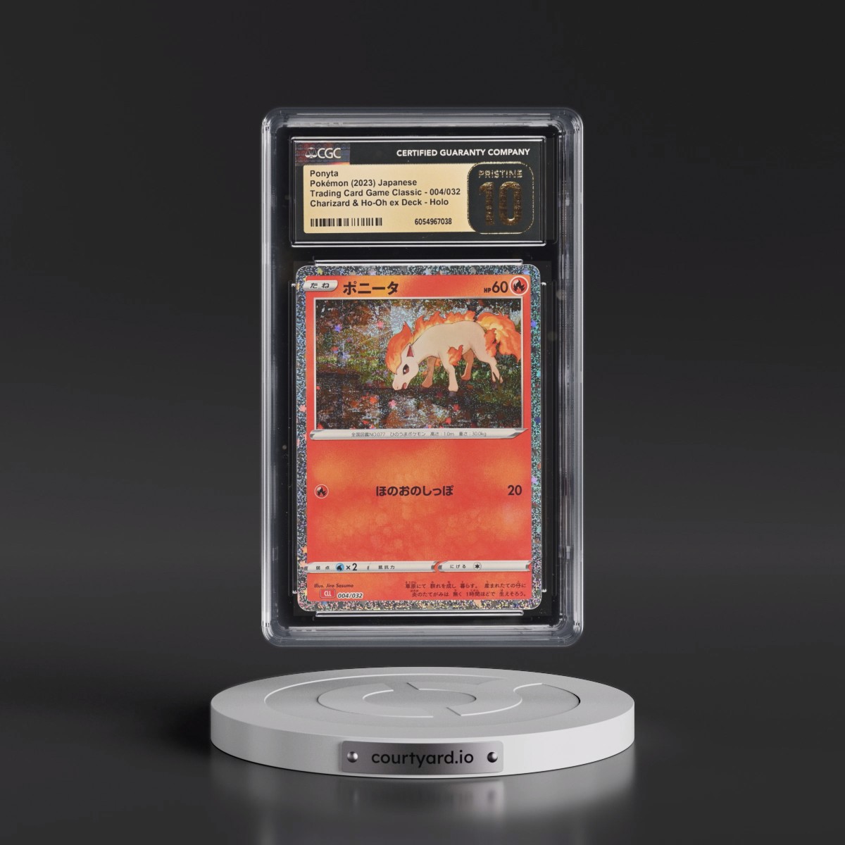 2023 Trading Card Game Classic - CLF, CLL, CLK #004/032 Ponyta - Charizard & Ho-Oh ex Deck - CLL Holo (CGC 10 PRISTINE)