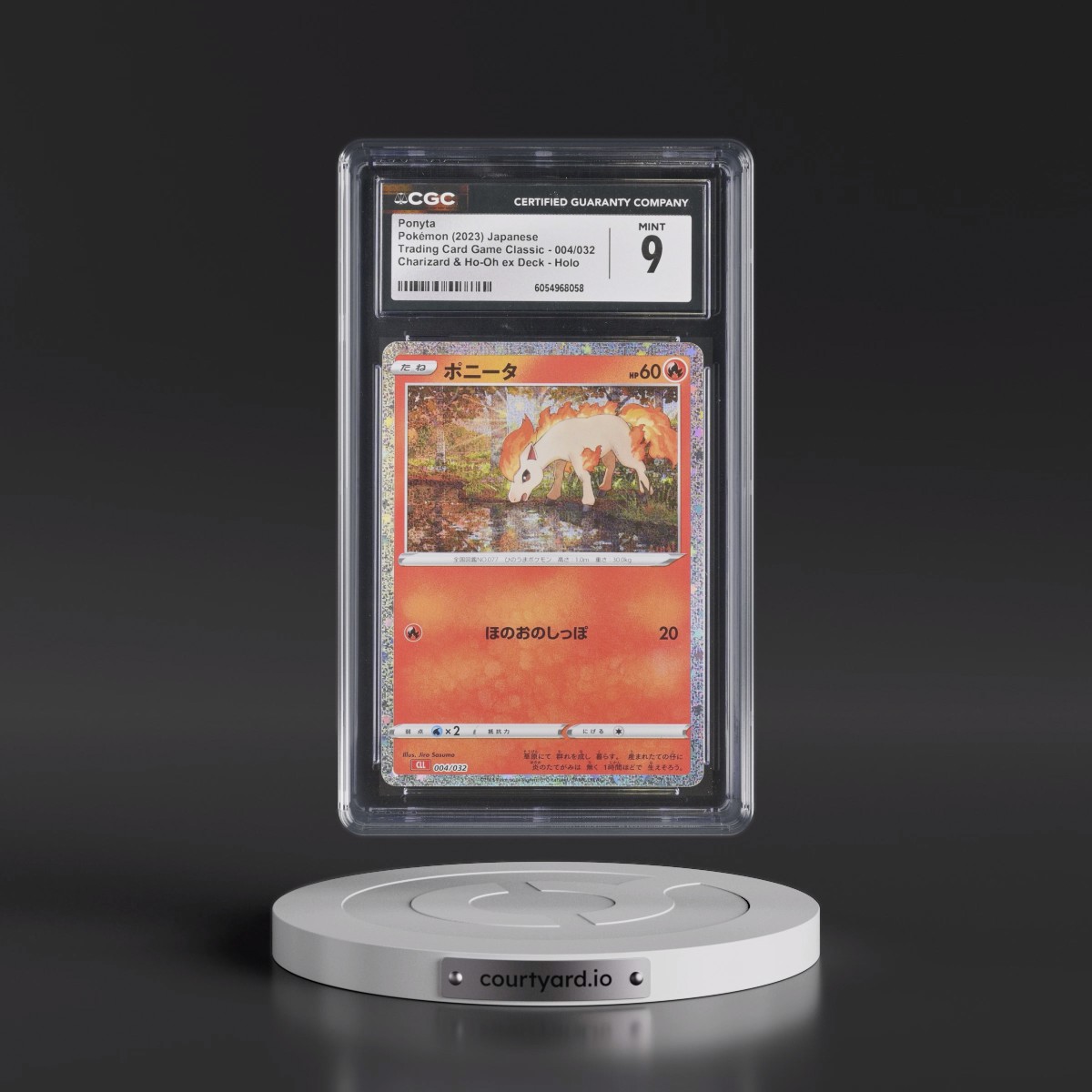 2023 Trading Card Game Classic - CLF, CLL, CLK #004/032 Ponyta - Charizard & Ho-Oh ex Deck - CLL Holo (CGC 9 MINT)