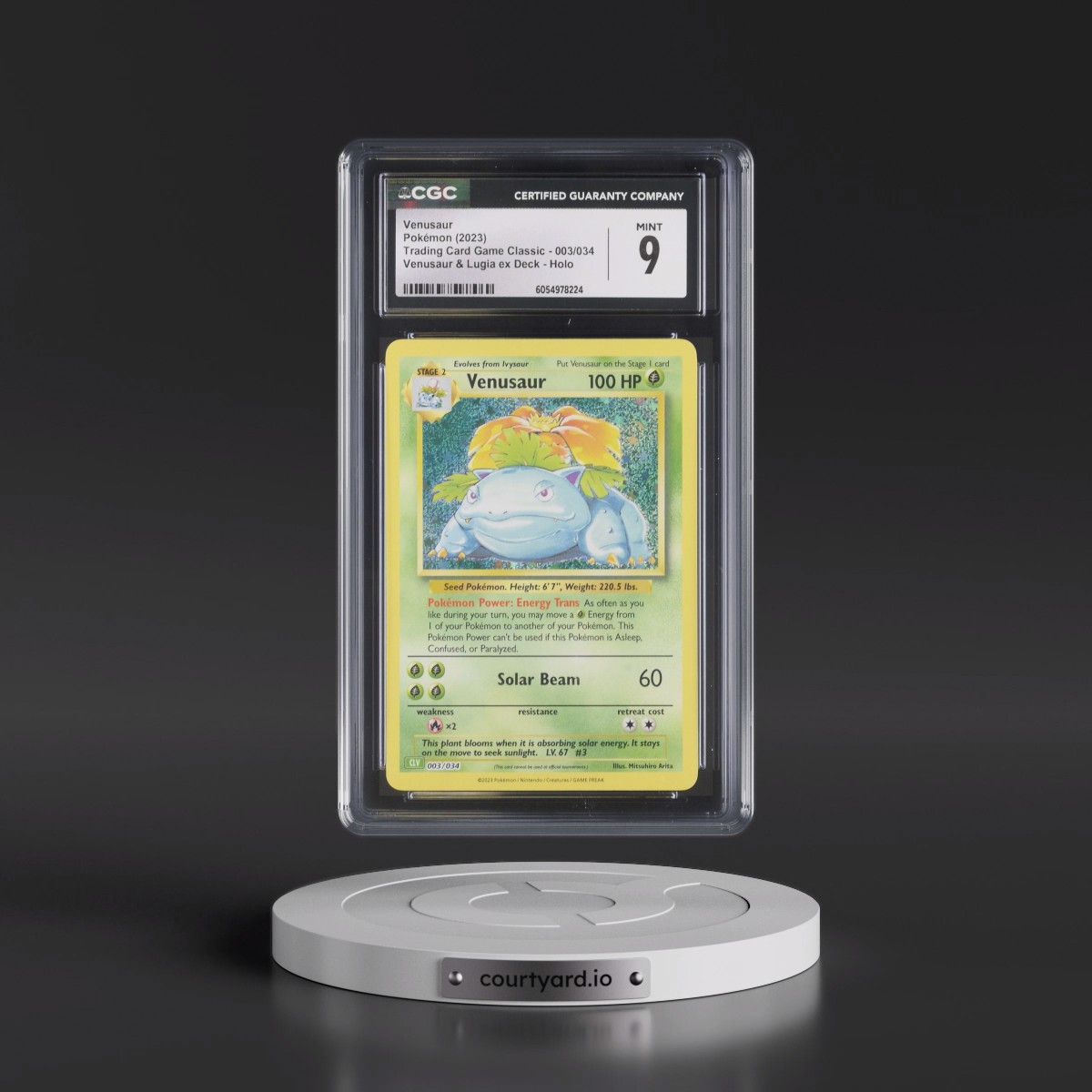 2023 Pokémon CLV-Trading Card Game Classic Venusaur & Lugia EX Deck #003 Venusaur (CGC 9 MINT)