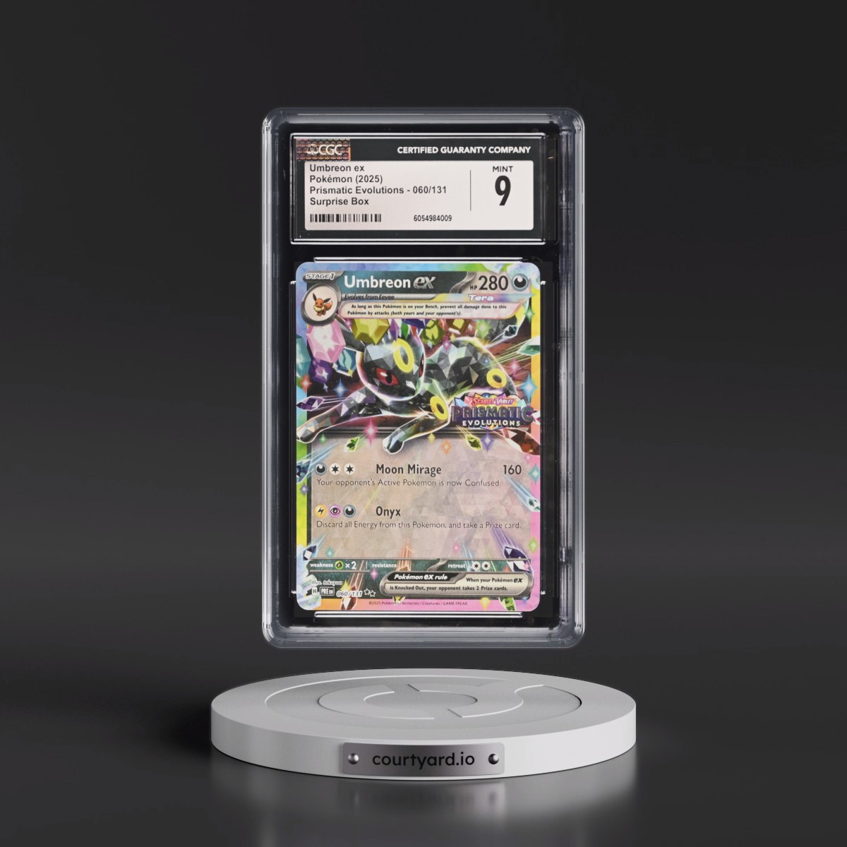 2024 Prismatic Evolutions - PRE EN #060/131 Umbreon ex - Surprise Box (Prismatic Evolutions Stamp) (Holo) (CGC 9 MINT)