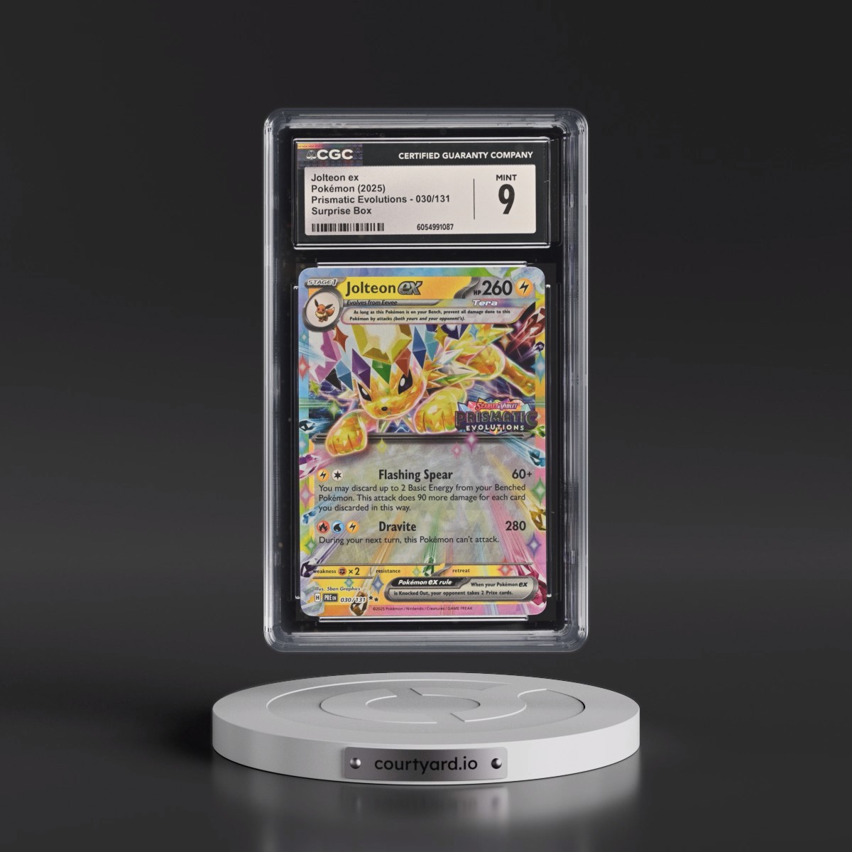 2024 Prismatic Evolutions - PRE EN #030/131 Jolteon ex - Surprise Box (Prismatic Evolutions Stamp) (Holo) (CGC 9 MINT)