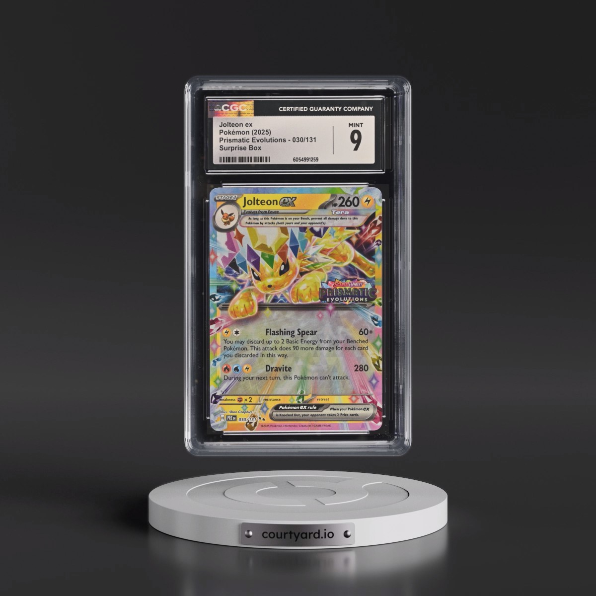 2024 Prismatic Evolutions - PRE EN #030/131 Jolteon ex - Surprise Box (Prismatic Evolutions Stamp) (Holo) (CGC 9 MINT)