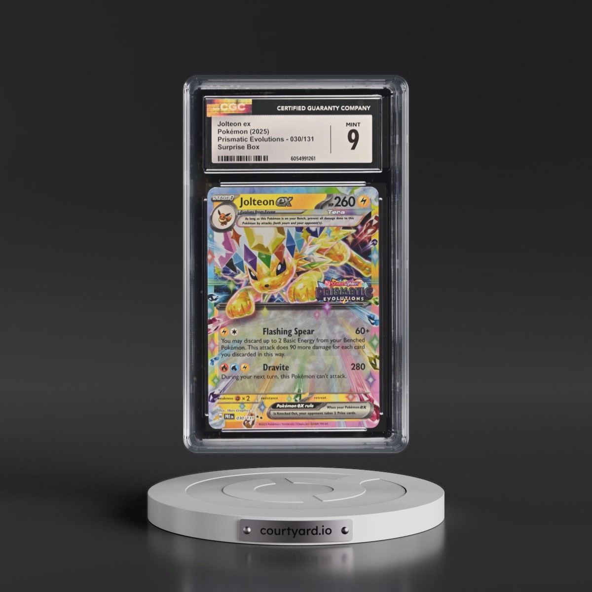 2024 Prismatic Evolutions - PRE EN #030/131 Jolteon ex - Surprise Box (Prismatic Evolutions Stamp) (Holo) (CGC 9 MINT)