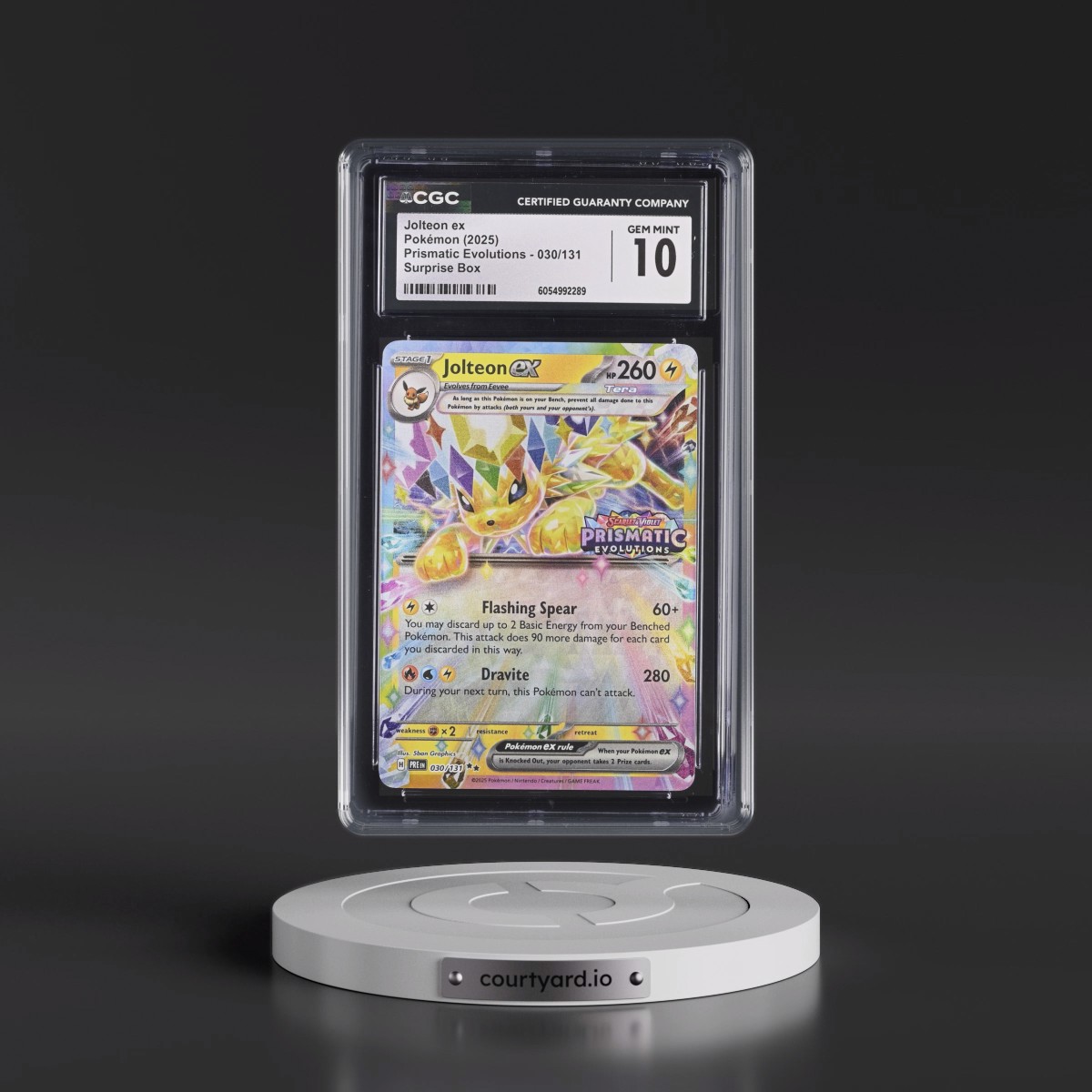 2024 Prismatic Evolutions - PRE EN #030/131 Jolteon ex - Surprise Box (Prismatic Evolutions Stamp) (Holo) (CGC 10 GEM MINT)