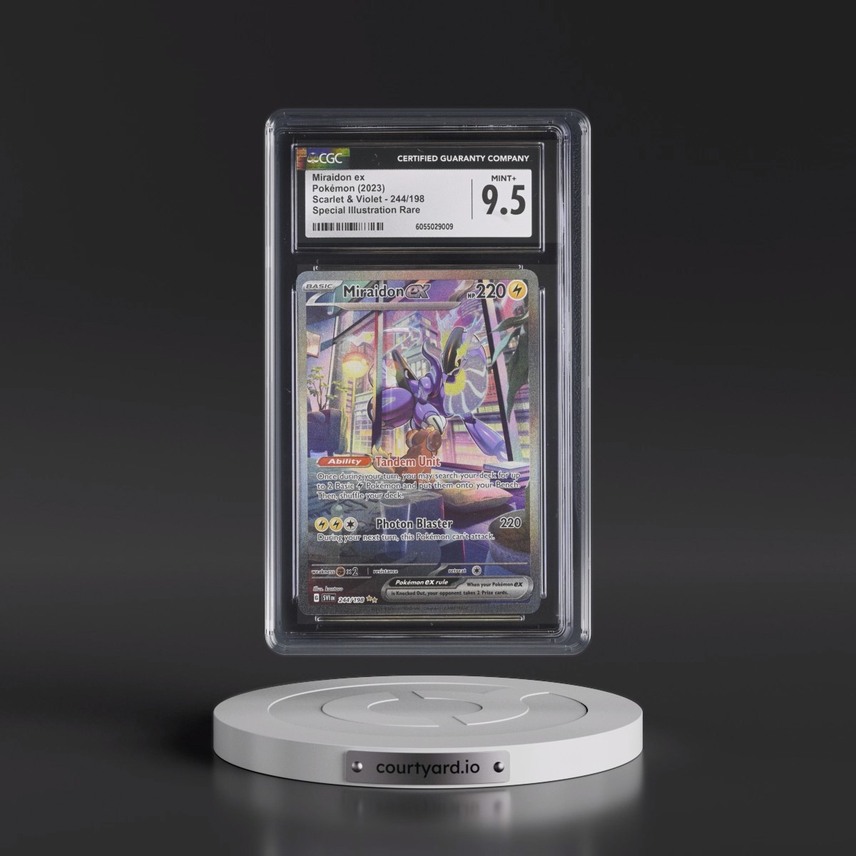 2023 Scarlet & Violet #244/198 Miraidon ex - Special Illustration Rare (Holo) (CGC 9.5 MINT+)