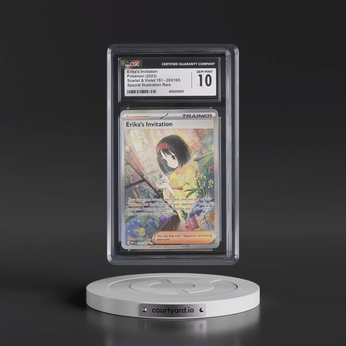 2023 Scarlet & Violet 151 - MEW EN #203/165 Erika's Invitation - Special Illustration Rare (Holo) (CGC 10 GEM MINT)