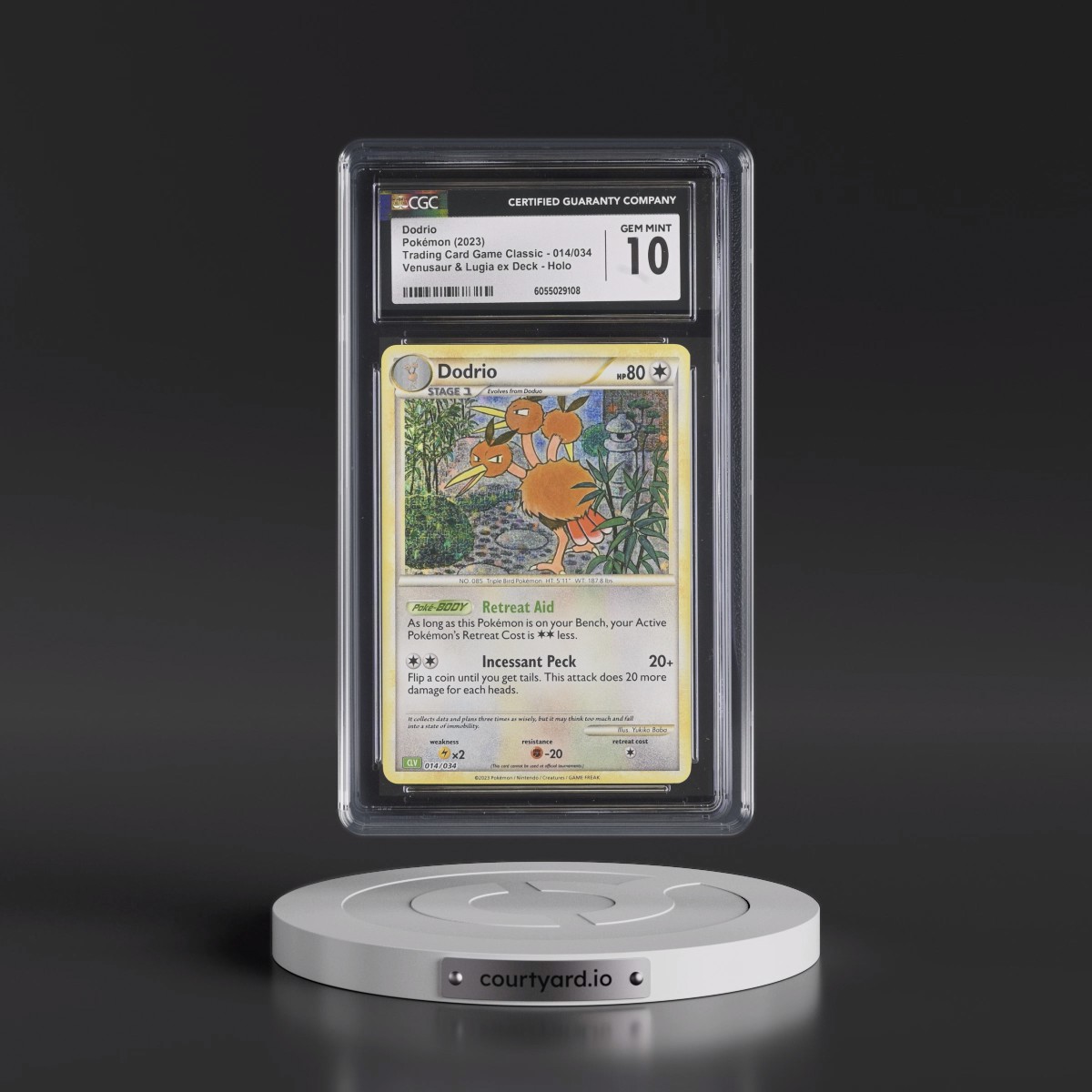 2023 Trading Card Game Classic - CLV, CLC, CLB #014/034 Dodrio - Venusaur & Lugia ex Deck - CLV Holo (CGC 10 GEM MINT)