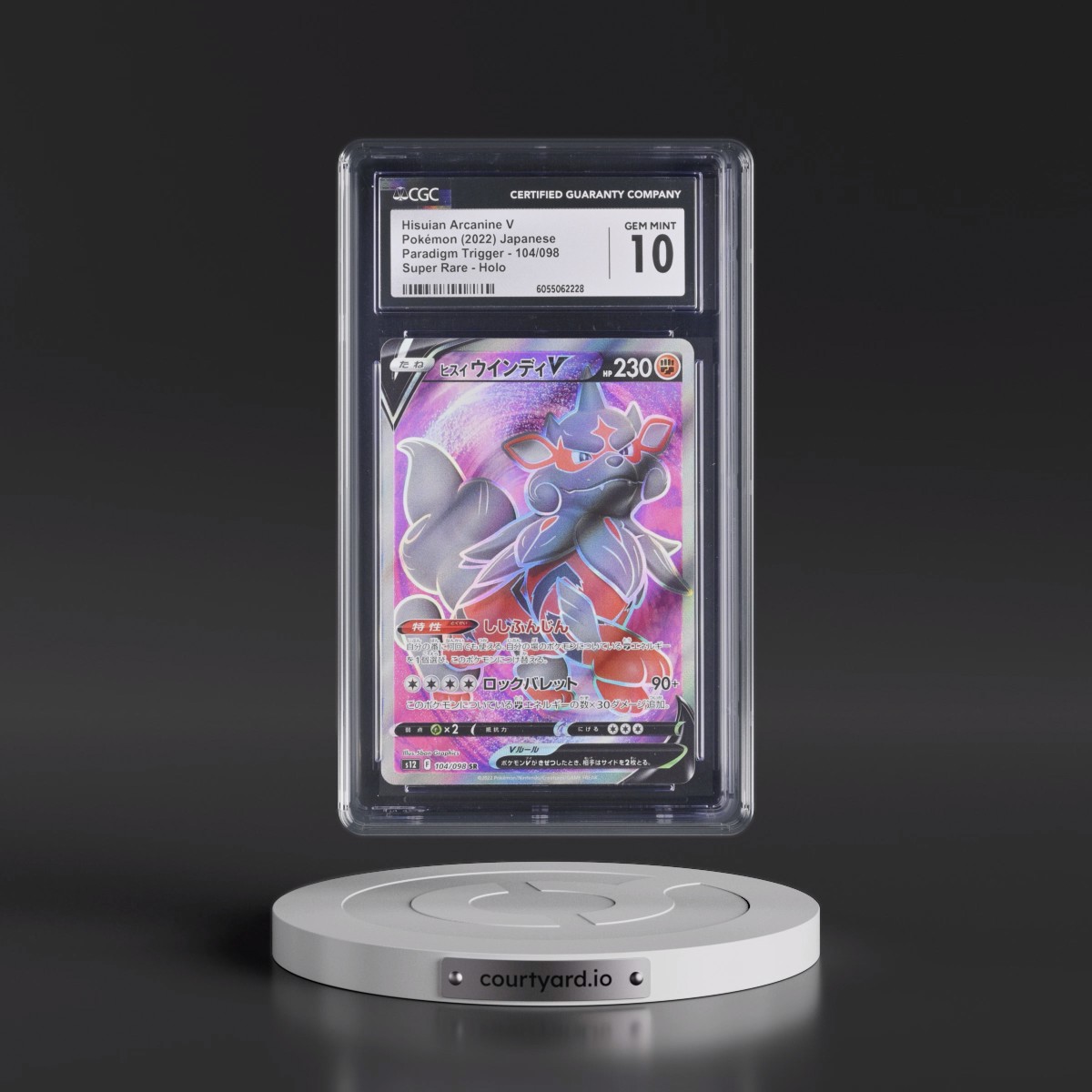 2022 Paradigm Trigger Hisuian Arcanine V - Super Rare Holo #104/098 CGC 10