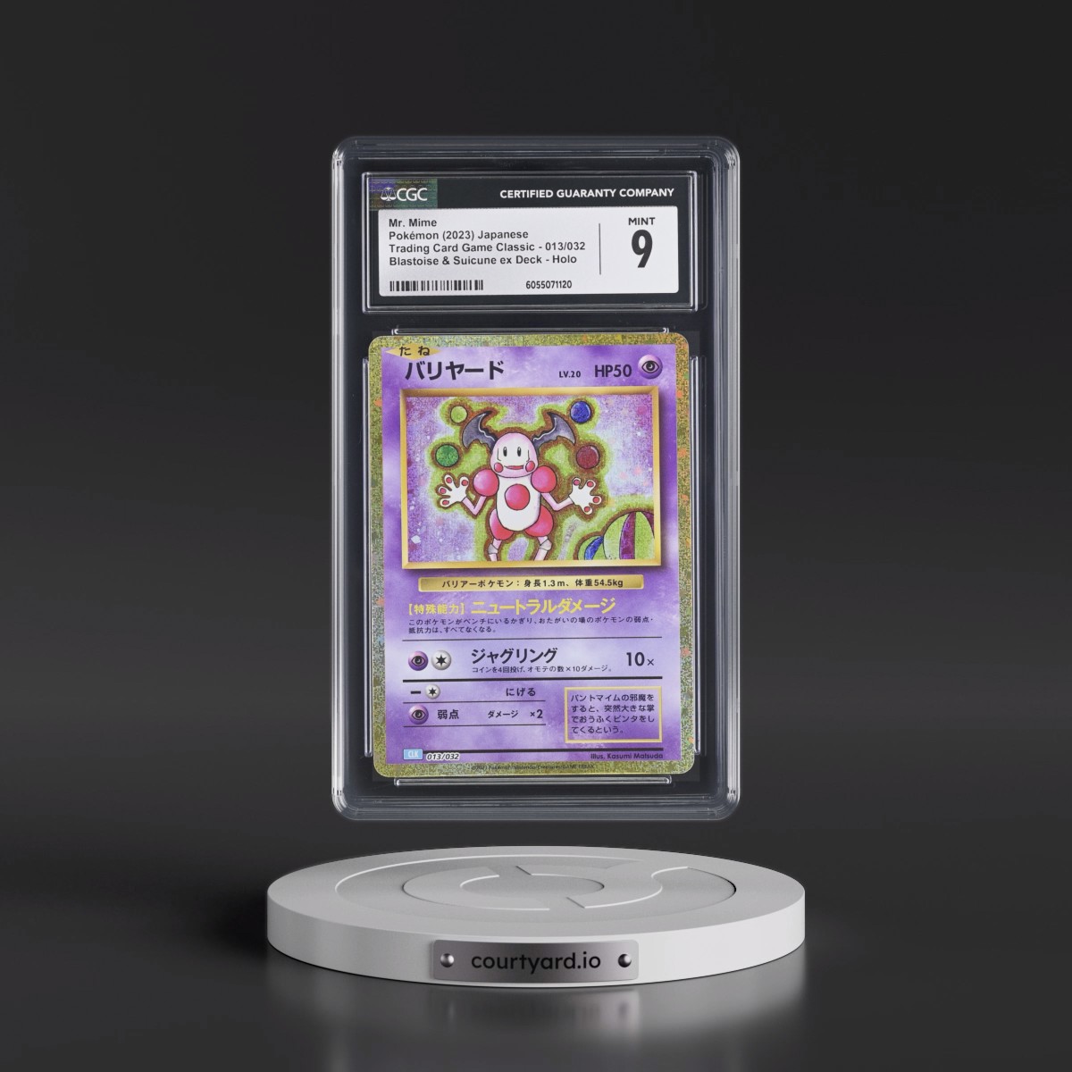 2023 Trading Card Game Classic - CLF, CLL, CLK #013/032 Mr. Mime - Blastoise & Suicune ex Deck - CLK Holo (CGC 9 MINT)