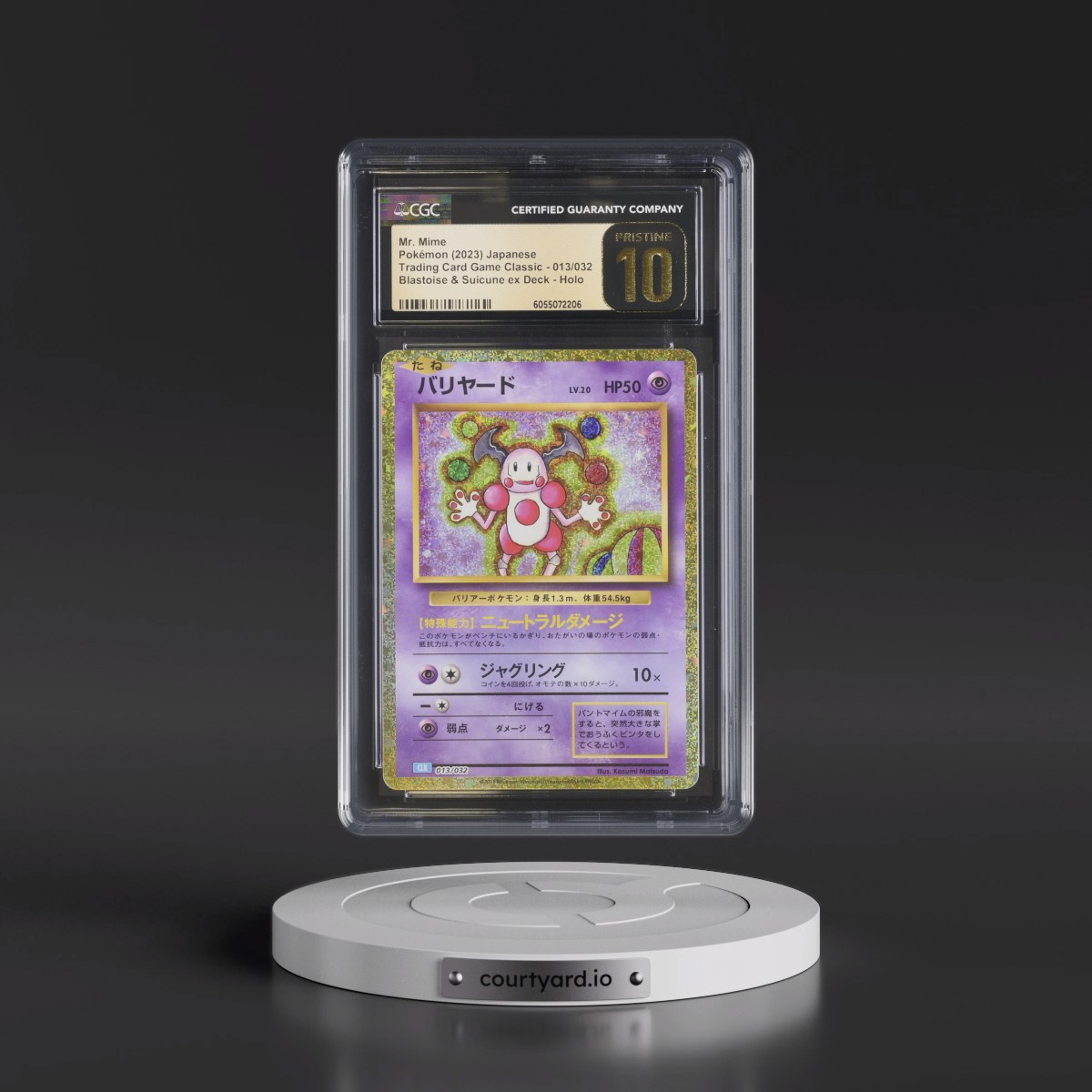 2023 Trading Card Game Classic - CLF, CLL, CLK #013/032 Mr. Mime - Blastoise & Suicune ex Deck - CLK Holo (CGC 10 PRISTINE)