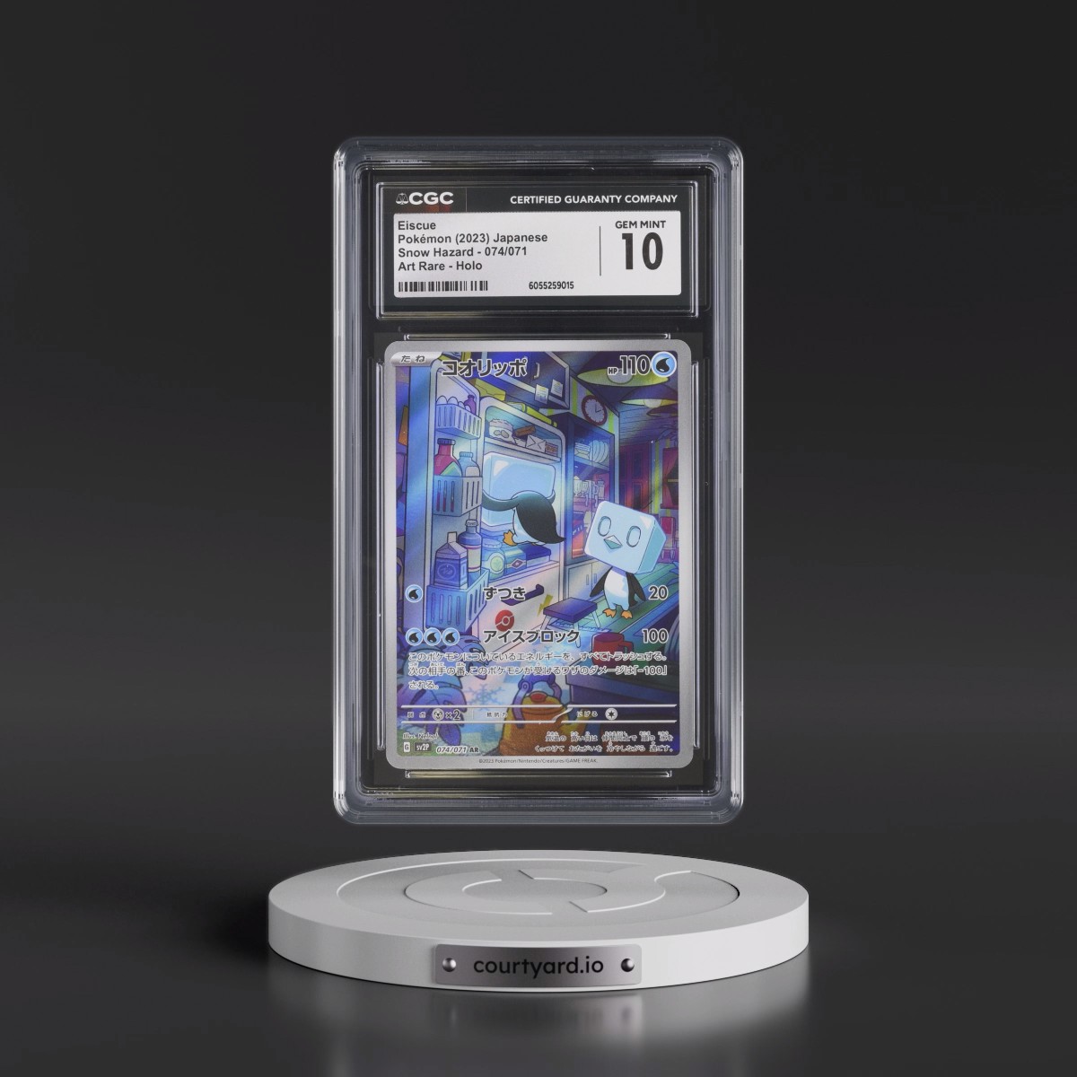 2023 Pokémon Sv2p-Snow Hazard #074 Eiscue - Art Rare (CGC 10 GEM MINT)