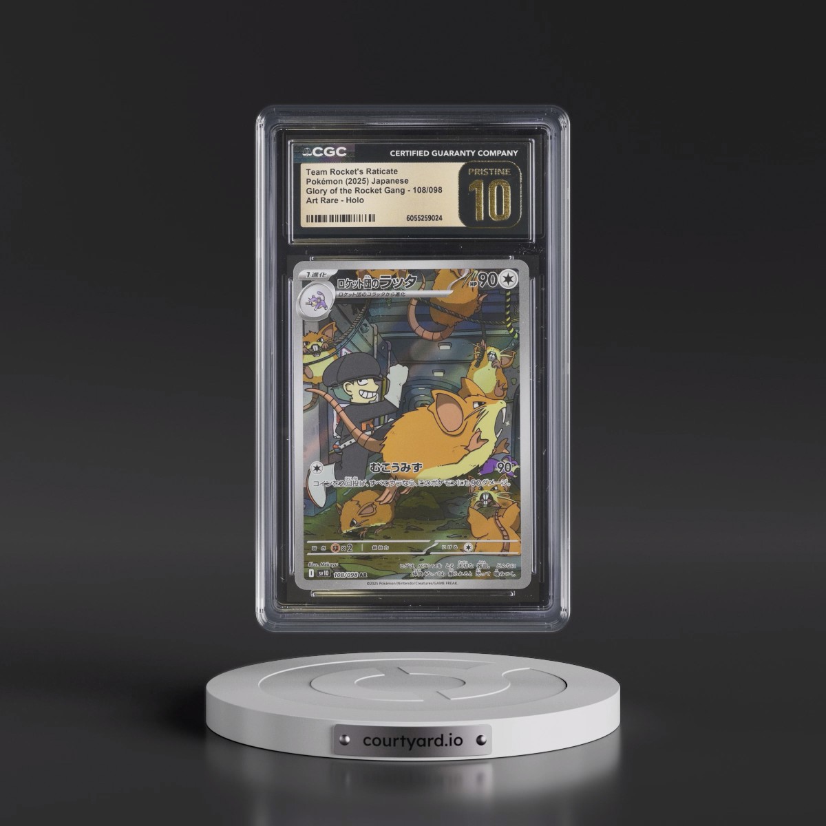 2025 Glory of the Rocket Gang - sv10 #108/098 Team Rocket's Raticate - Art Rare Holo (CGC 10 PRISTINE)