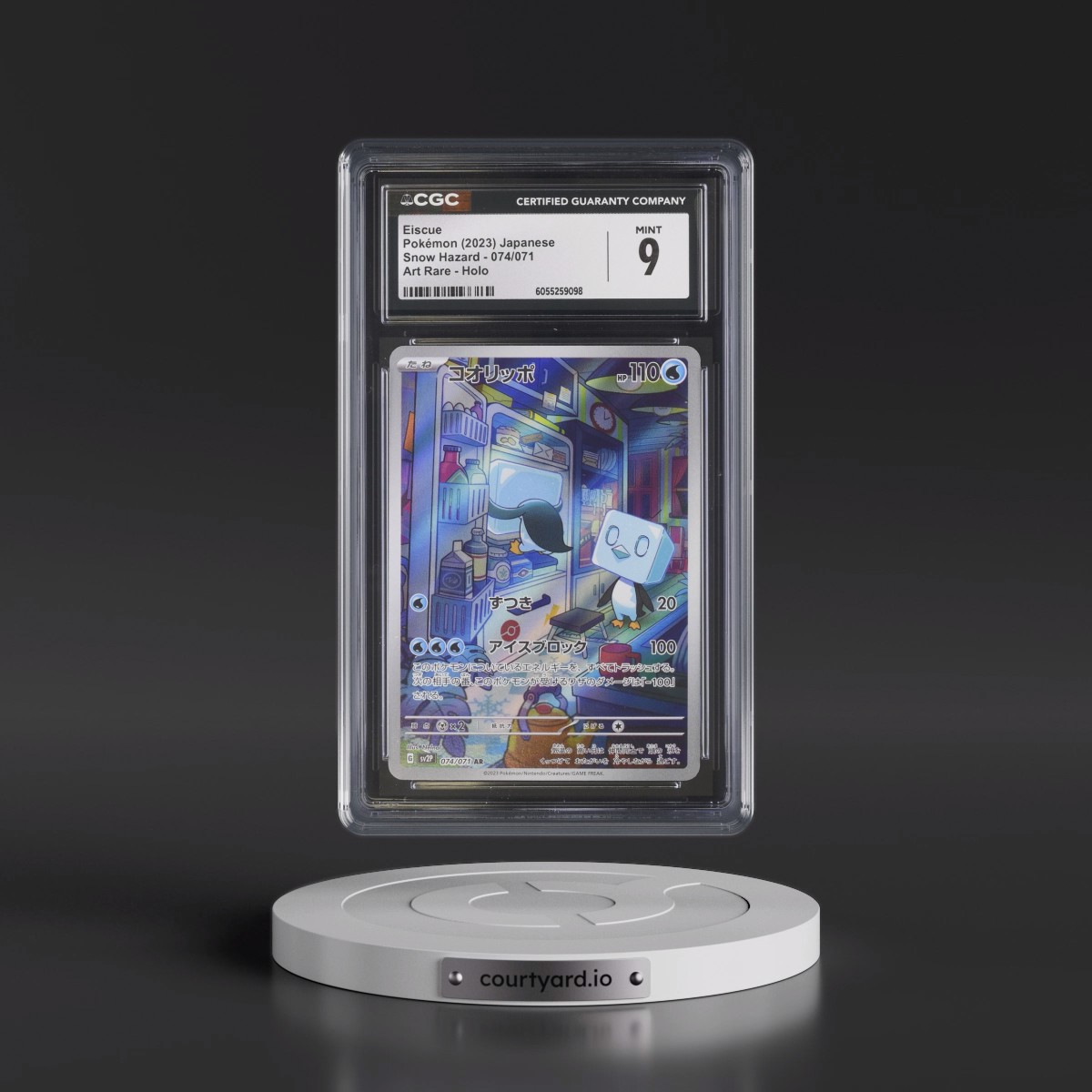 2023 Pokémon Sv2p-Snow Hazard #074 Eiscue - Art Rare (CGC 9 MINT)