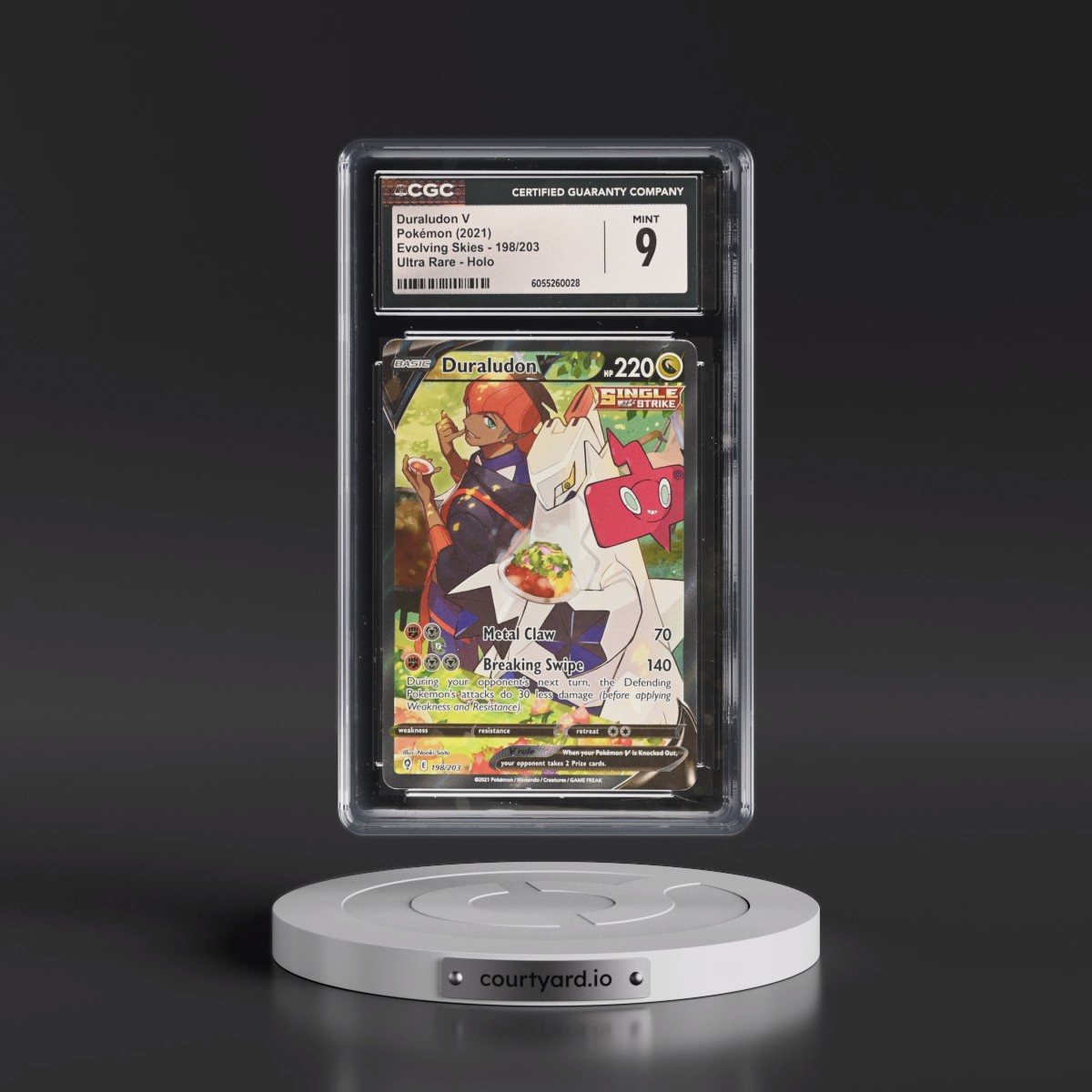 2021 Evolving Skies #198/203 Duraludon V - Ultra Rare Holo (CGC 9 MINT)