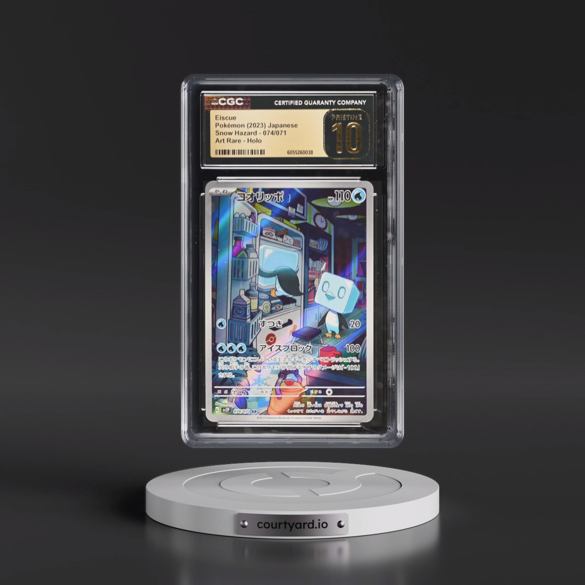 2023 Pokémon Sv2p-Snow Hazard #074 Eiscue - Art Rare (CGC 10 PRISTINE)