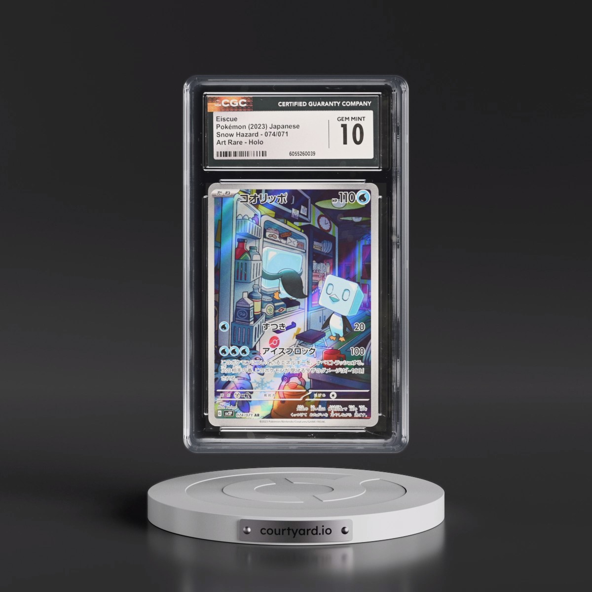 2023 Pokémon Sv2p-Snow Hazard #074 Eiscue - Art Rare (CGC 10 GEM MINT)