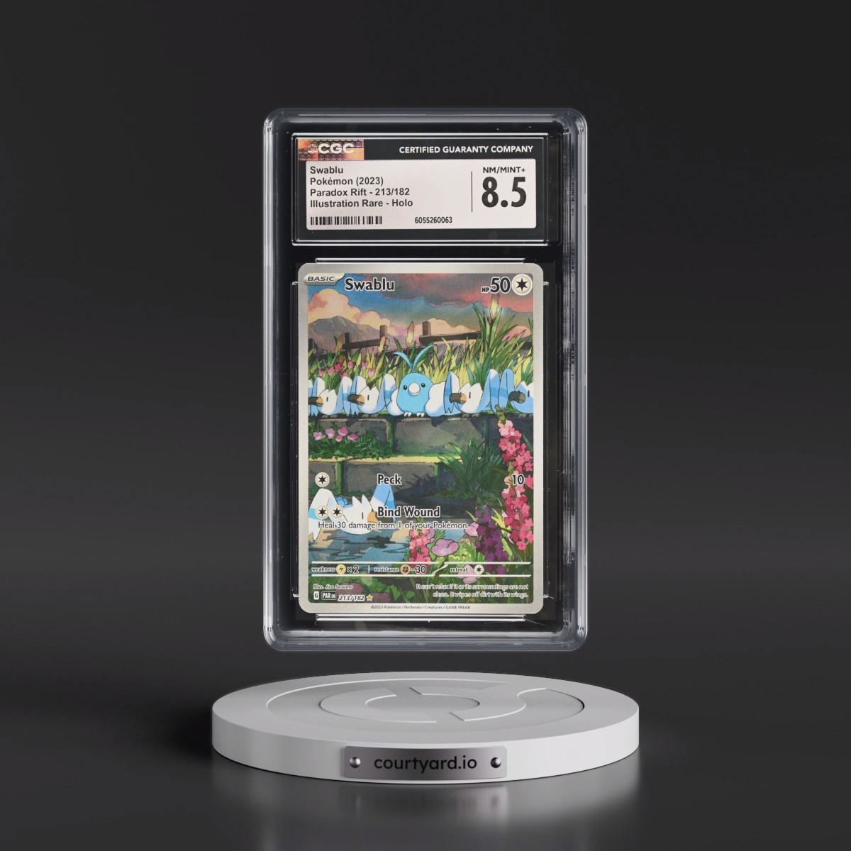 2023 Paradox Rift - PAR EN #213/182 Swablu - Illustration Rare Holo (CGC 8.5 NM-MT+)