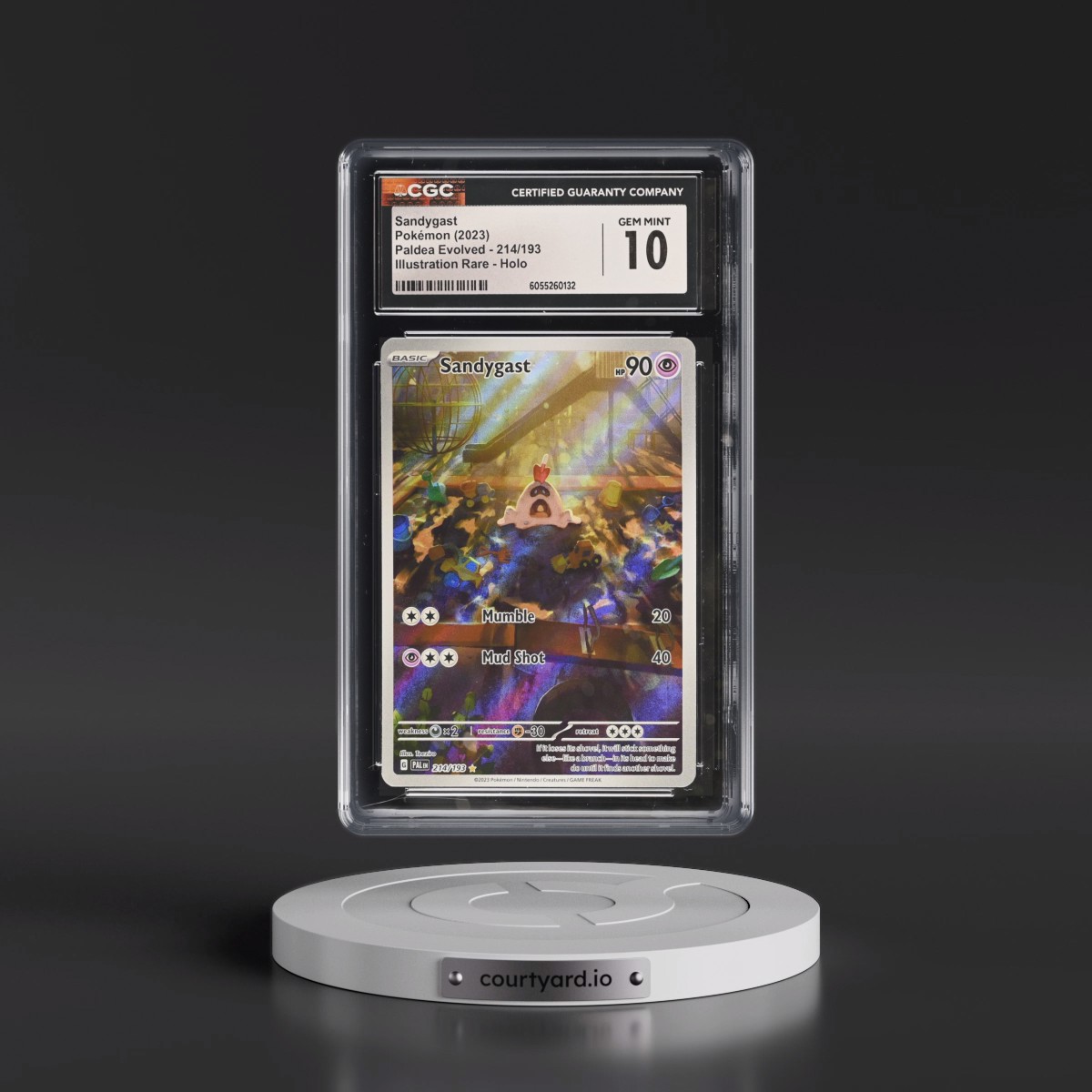 2023 Paldea Evolved - PAL EN #214/193 Sandygast - Illustration Rare Holo (CGC 10 GEM MINT)