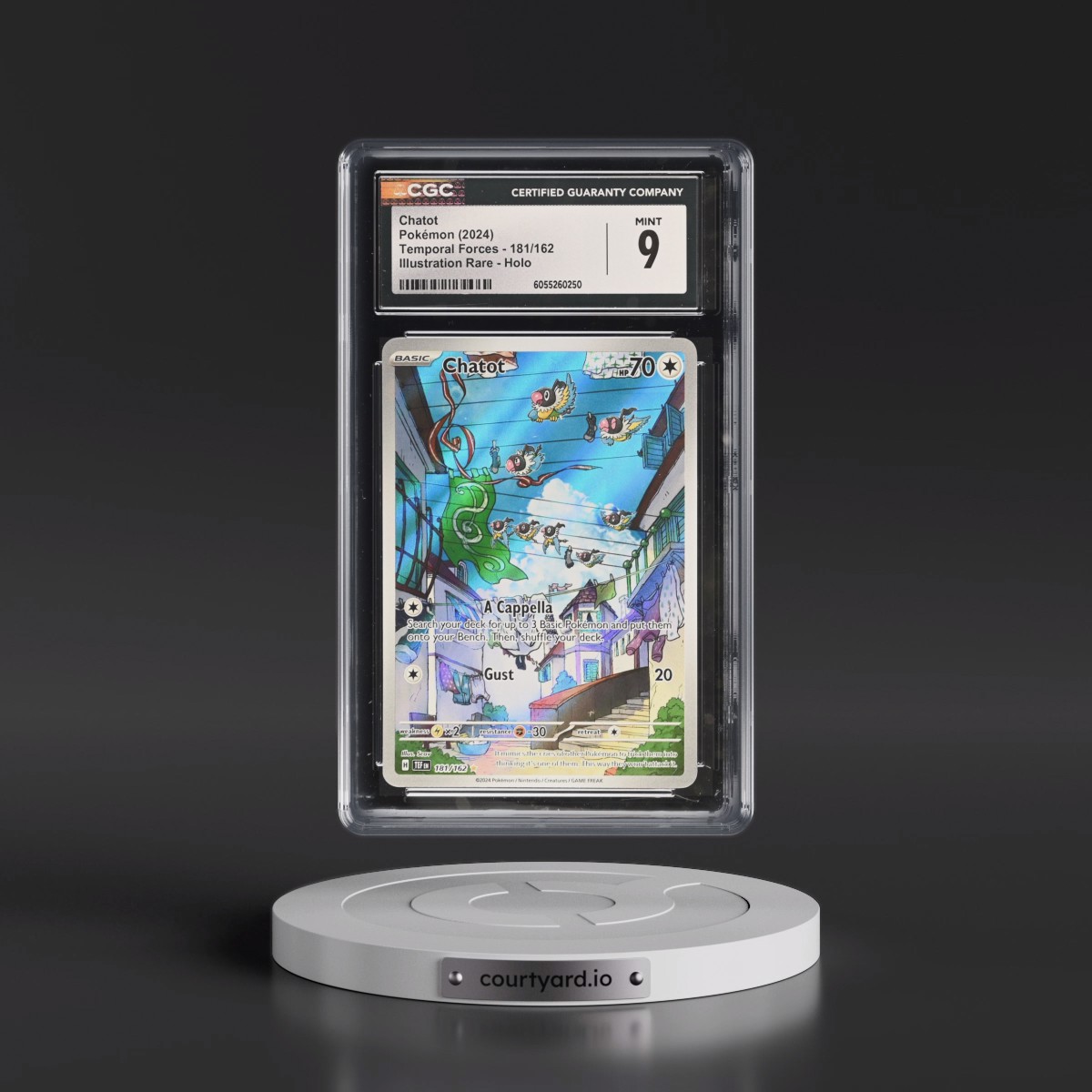 2024 Pokémon Tef EN-Temporal Forces #181 Chatot - Illustration Rare (CGC 9 MINT)