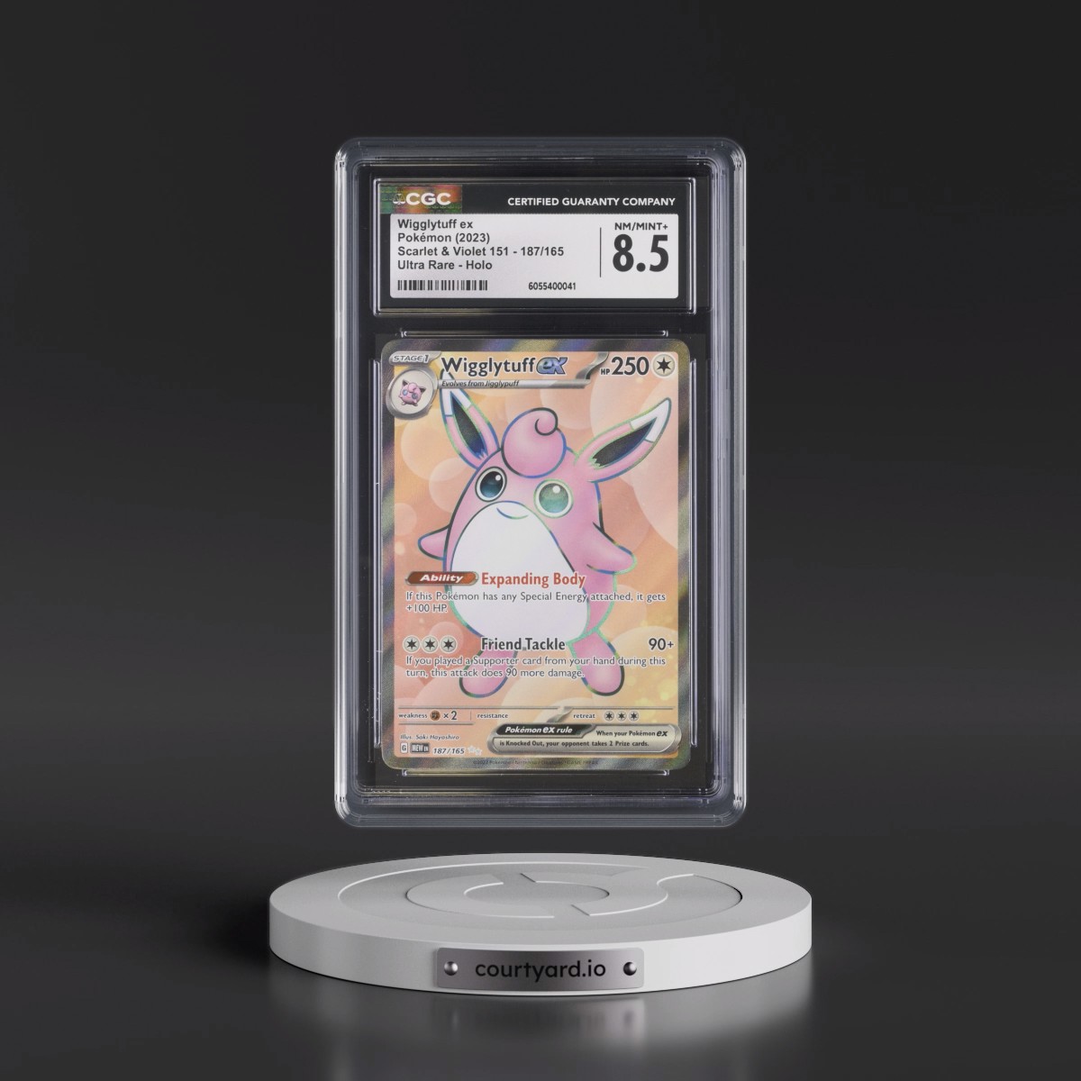2023 Scarlet & Violet 151 - MEW EN #187/165 Wigglytuff ex - Ultra Rare Holo (CGC 8.5 NM-MT+)