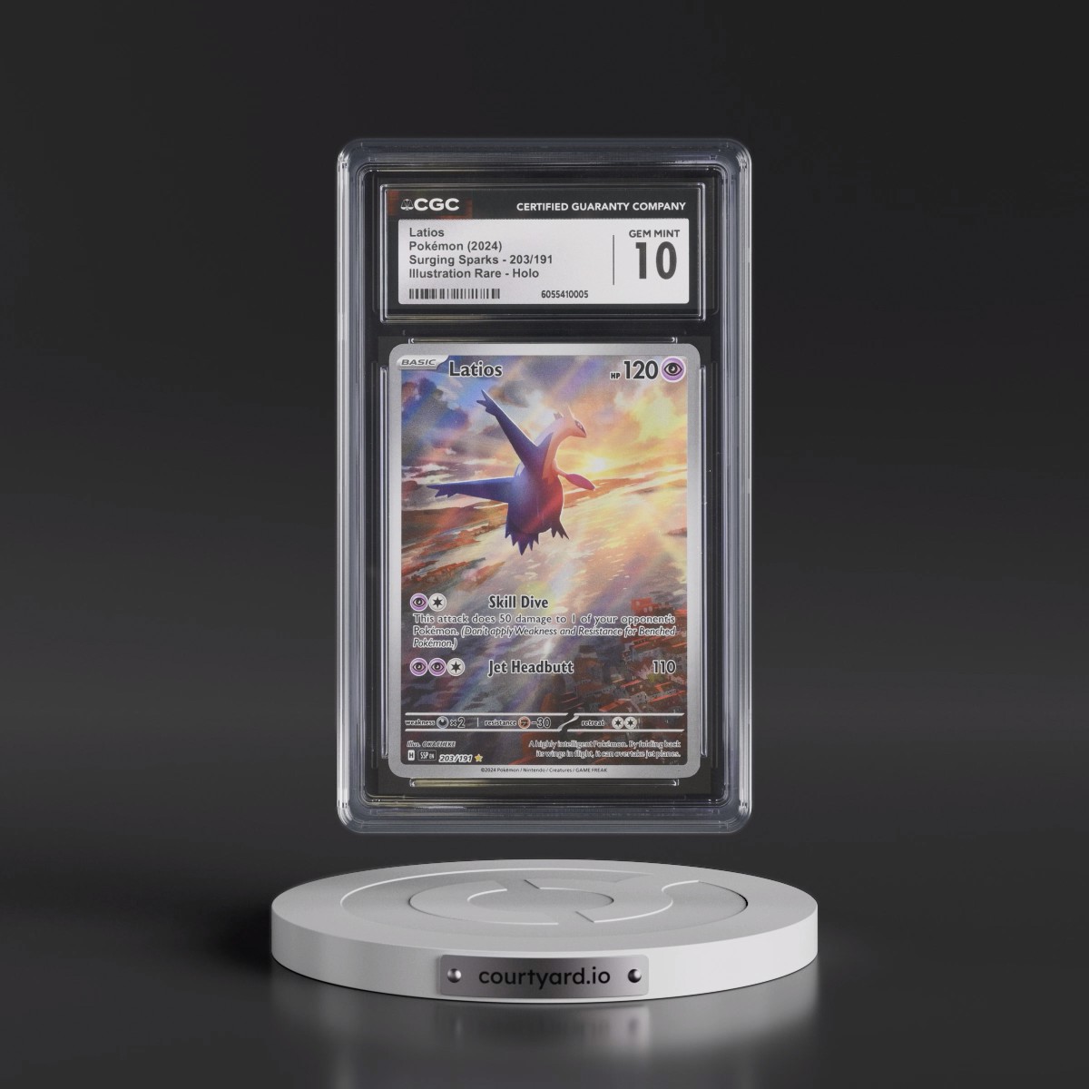 2024 Surging Sparks - SSP EN #203/191 Latios - Illustration Rare Holo (CGC 10 GEM MINT)