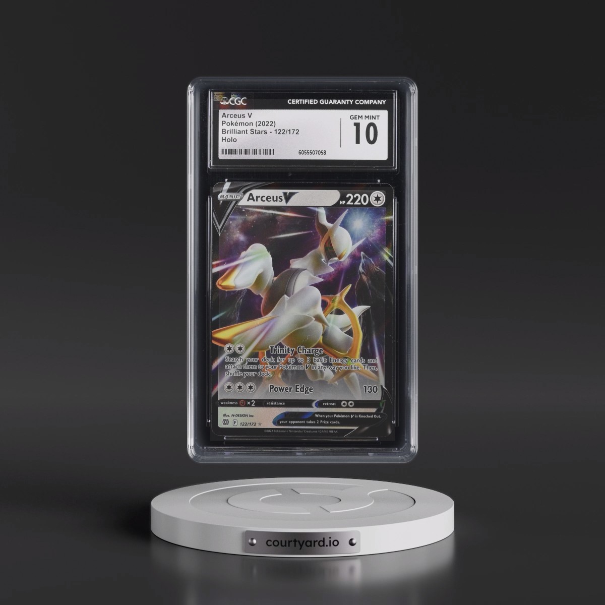 2022 Brilliant Stars #122/172 Arceus V - Holo (CGC 10 GEM MINT)