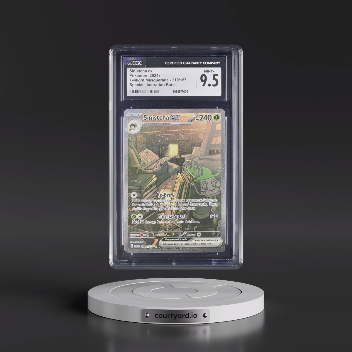 2024 Twilight Masquerade - TWM EN #210/167 Sinistcha ex - Special Illustration Rare (Holo) (CGC 9.5 MINT+)