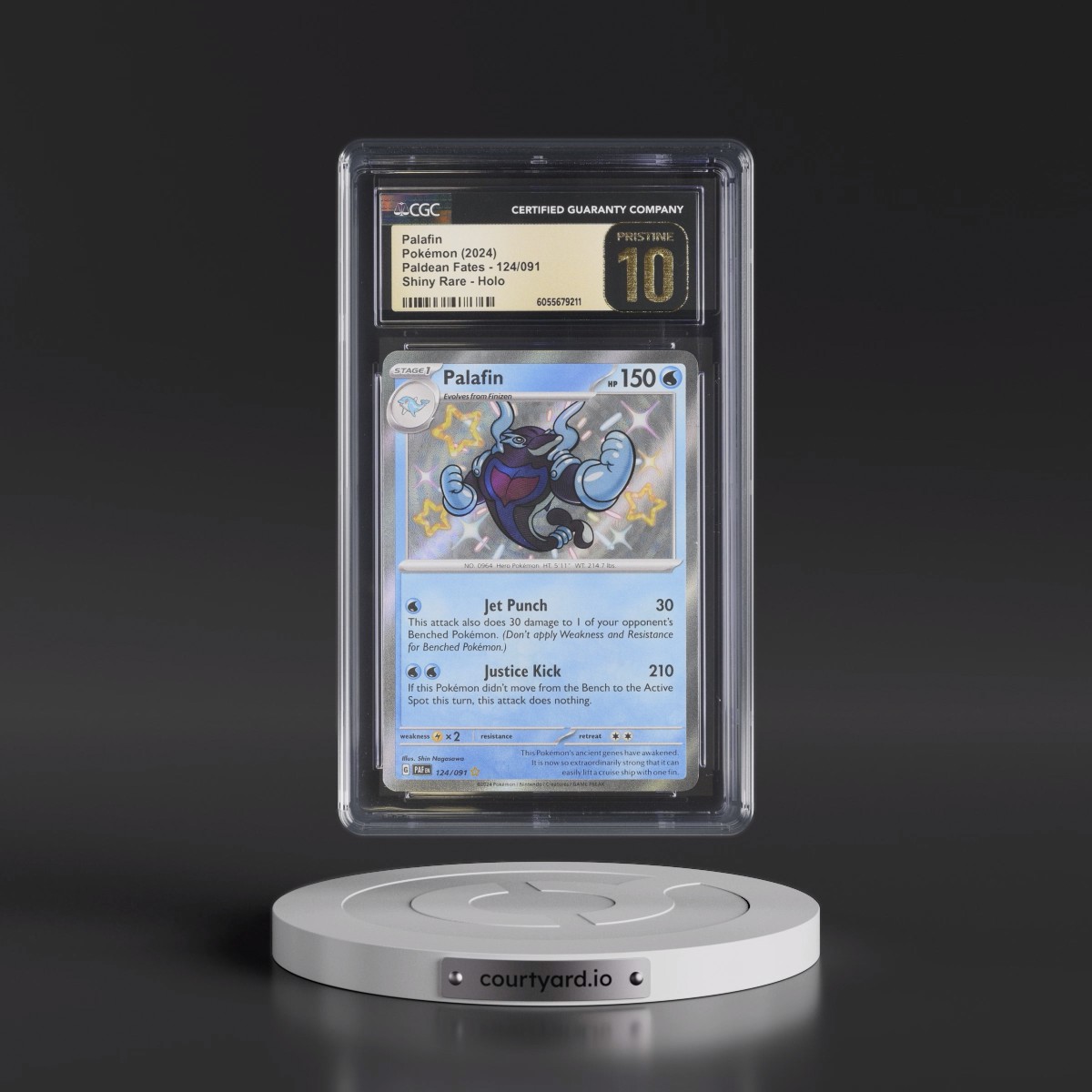 2024 Pokémon Paf EN-Paldean Fates #124 Palafin - Shiny Rare (CGC 10 PRISTINE)