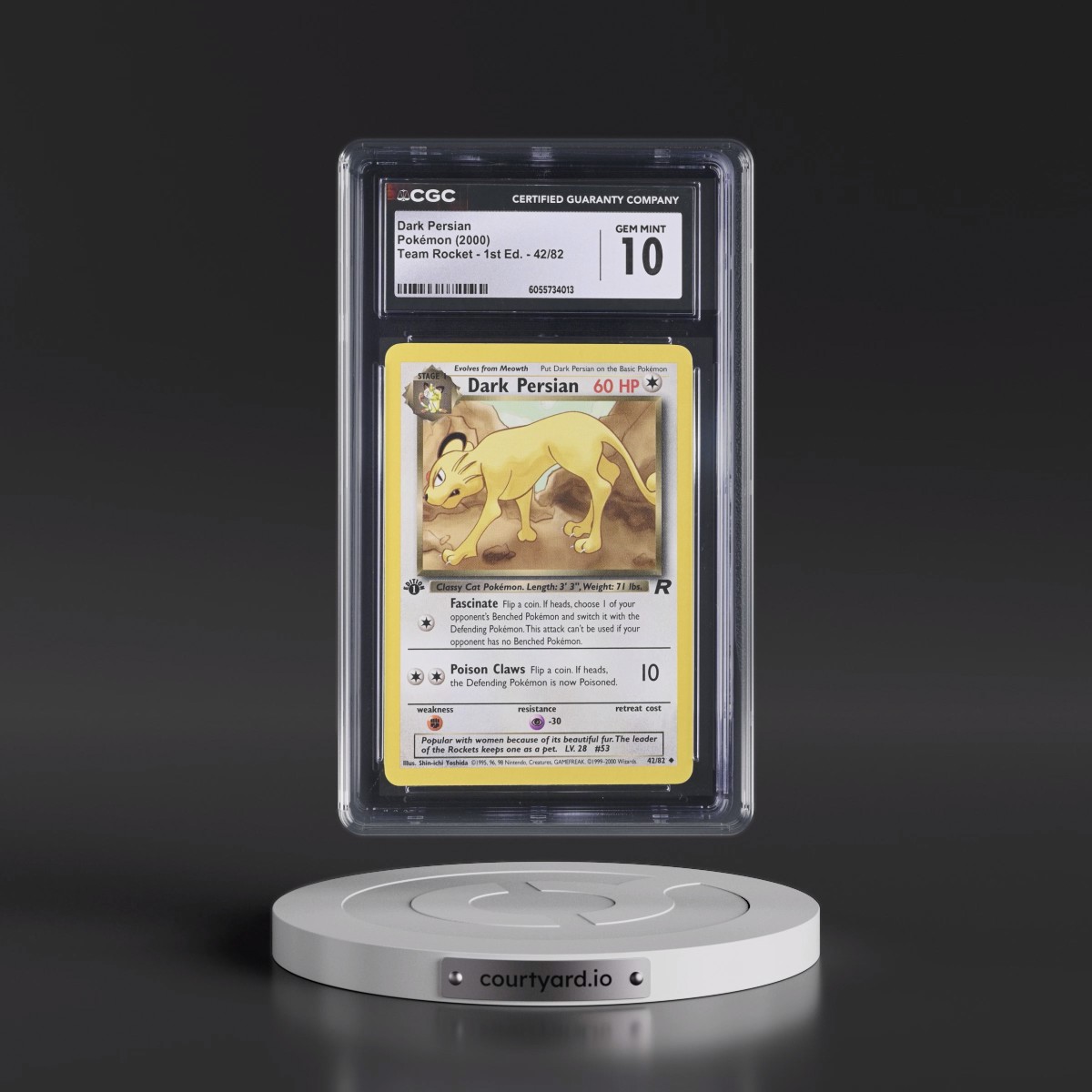 2000 Team Rocket #42/82 Dark Persian - 1st Edition 1st Edition (CGC 10 GEM MINT)