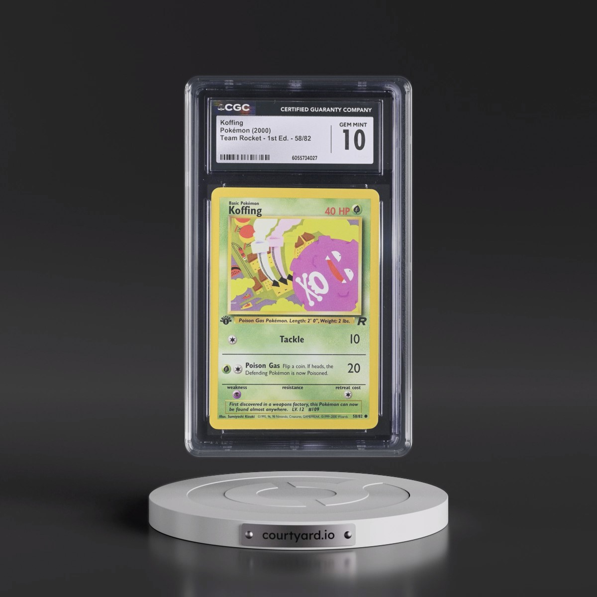 2000 Team Rocket #58/82 Koffing - 1st Edition 1st Edition (CGC 10 GEM MINT)