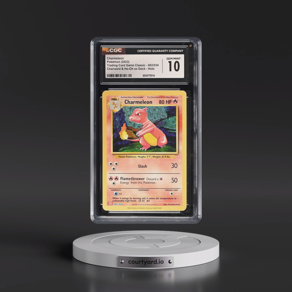 2023 Trading Card Game Classic - CLV, CLC, CLB #002/034 Charmeleon - Charizard & Ho-Oh ex Deck - CLC Holo (CGC 10 GEM MINT)