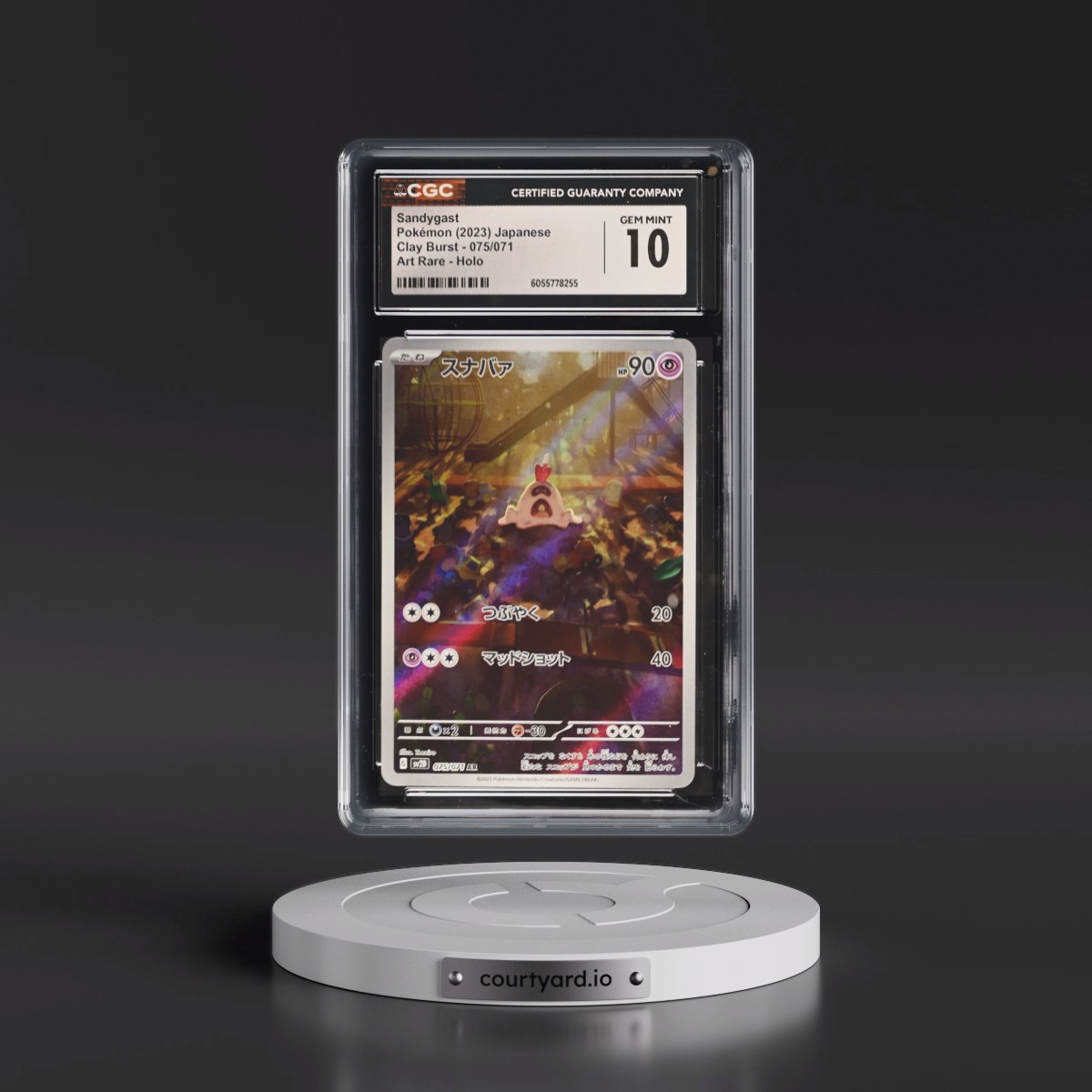2023 Pokémon Sv2d-Clay Burst #075 Sandygast - Art Rare (CGC 10 GEM MINT)