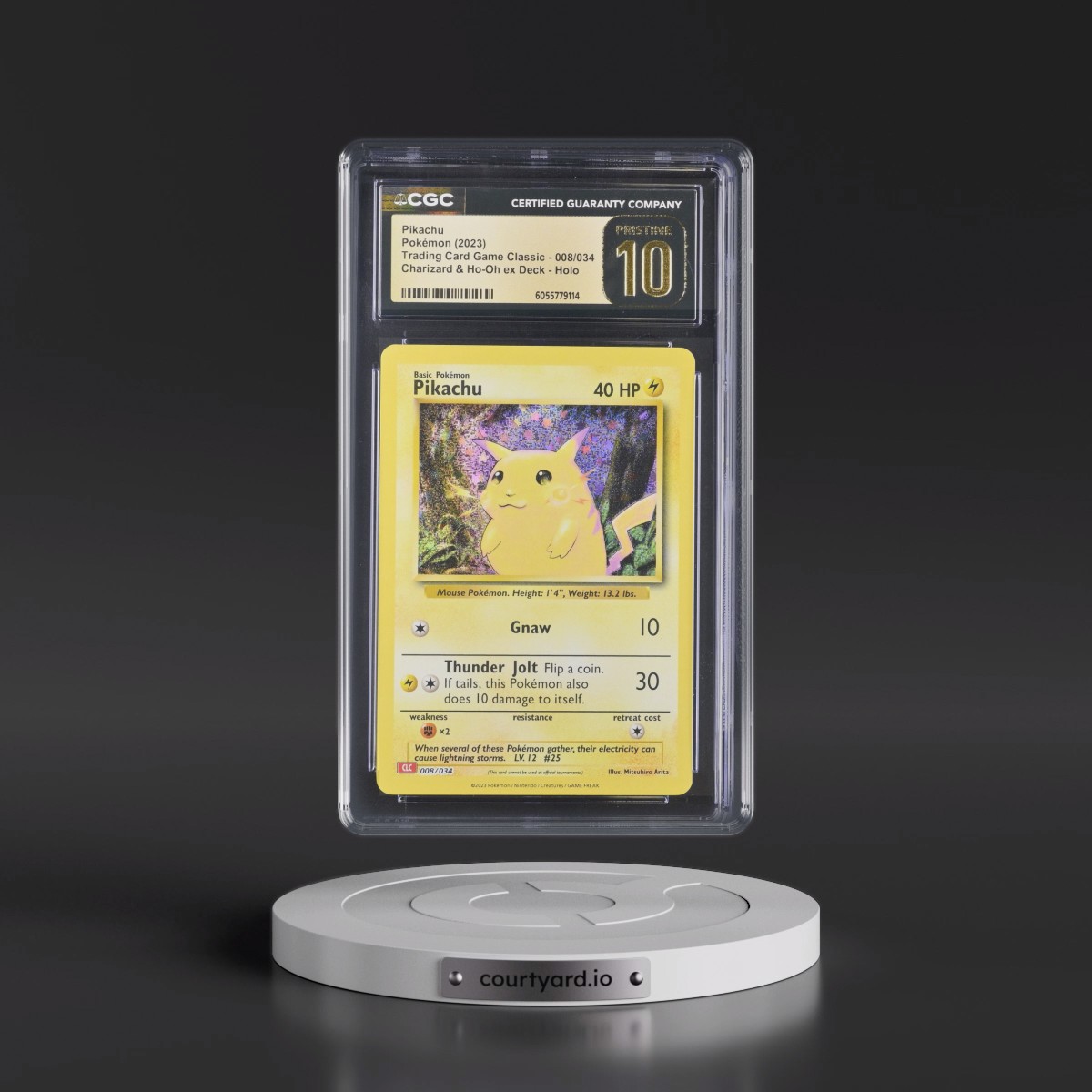 2023 Pokémon Clc-Trading Card Game Classic Charizard & HO-Oh EX Deck #008 Pikachu (CGC 10 PRISTINE)