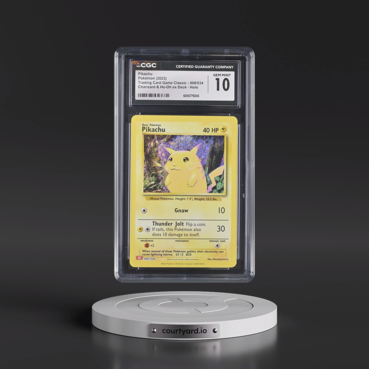 2023 Trading Card Game Classic - CLV, CLC, CLB #008/034 Pikachu - Charizard & Ho-Oh ex Deck - CLC Holo (CGC 10 GEM MINT)