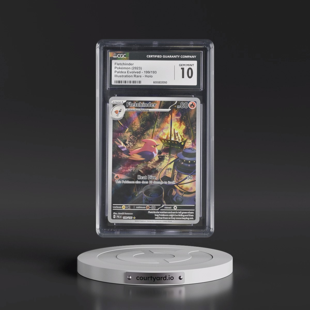 2023 Paldea Evolved - PAL EN #199/193 Fletchinder - Illustration Rare Holo (CGC 10 GEM MINT)