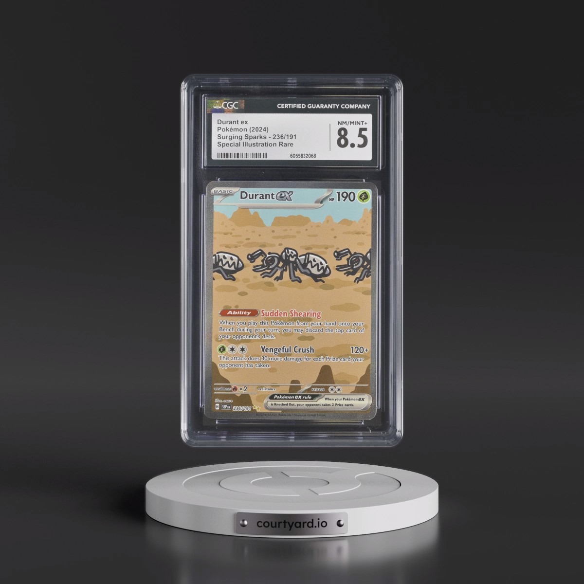 2024 Surging Sparks - SSP EN #236/191 Durant ex - Special Illustration Rare (CGC 8.5 NM-MT+)