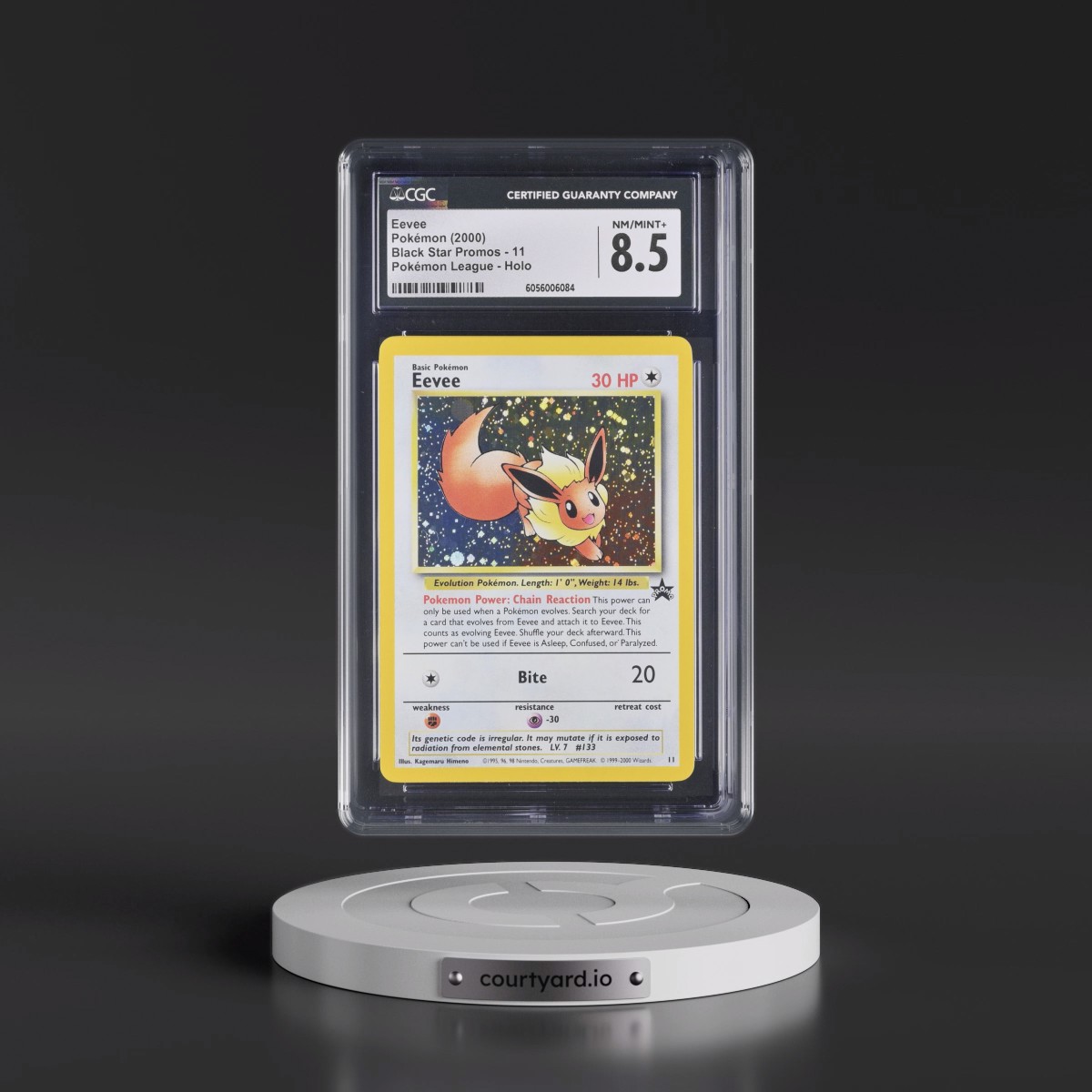 1999 Black Star Promos #11 Eevee - Pokémon League (Holo) (CGC 8.5 NM-MT+)