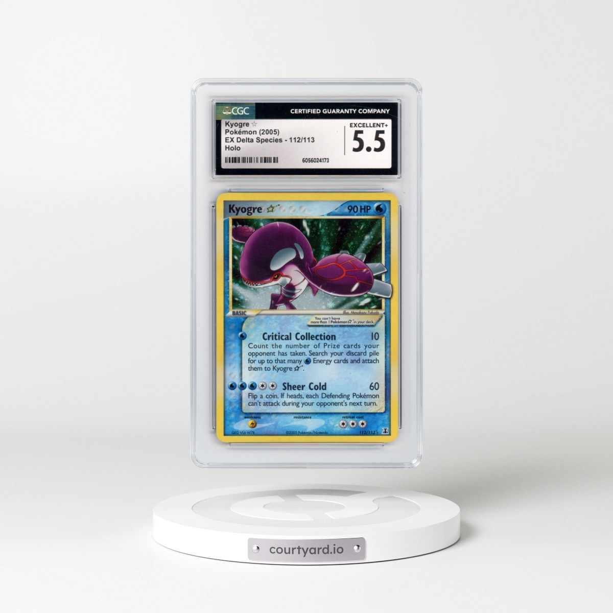 2005 EX Delta Species #112/113 Kyogre â?? - Holo (CGC 5.5 EX+)