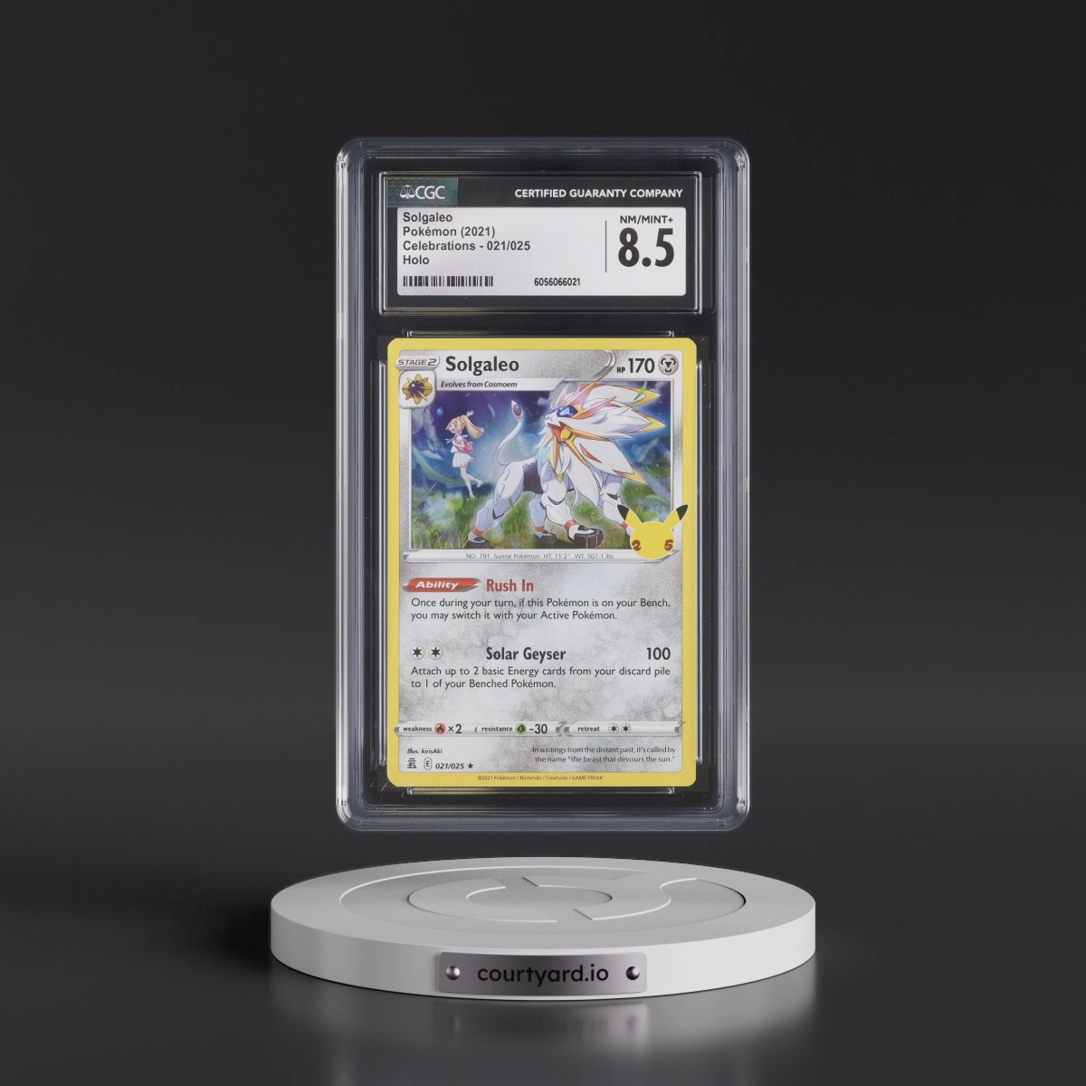 2021 Celebrations #021/025 Solgaleo - Holo (CGC 8.5 NM-MT+)
