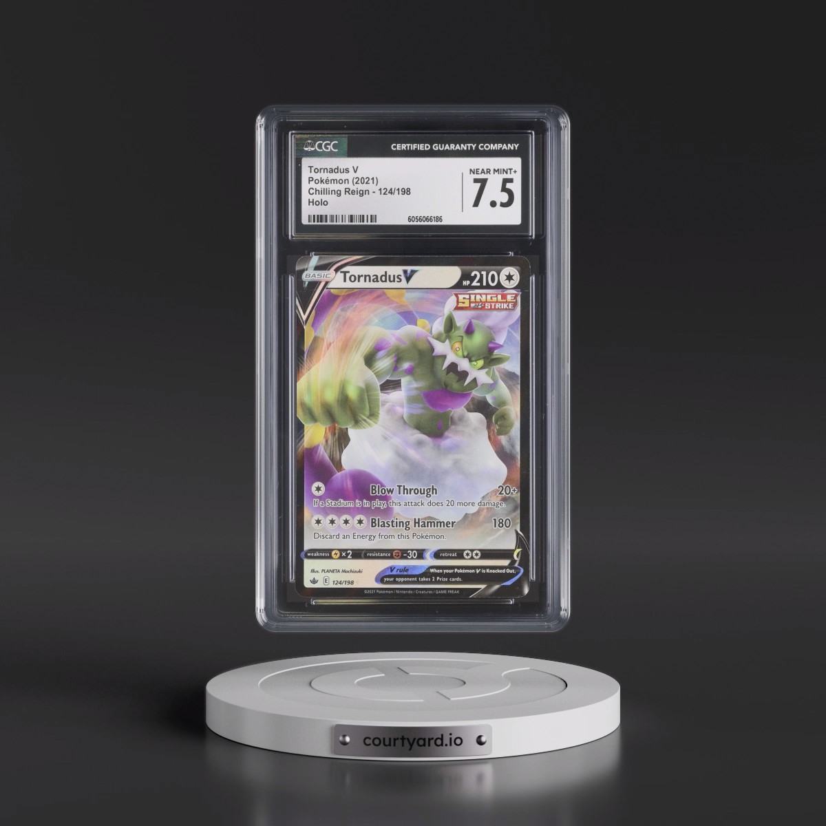 2021 Chilling Reign #124/198 Tornadus V - Holo (CGC 7.5 NM+)