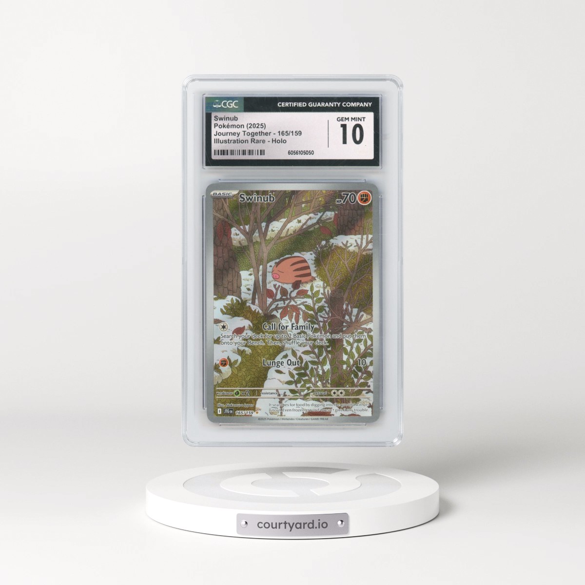 2025 Journey Together - JTG EN #165/159 Swinub - Illustration Rare Holo (CGC 10 GEM MINT)