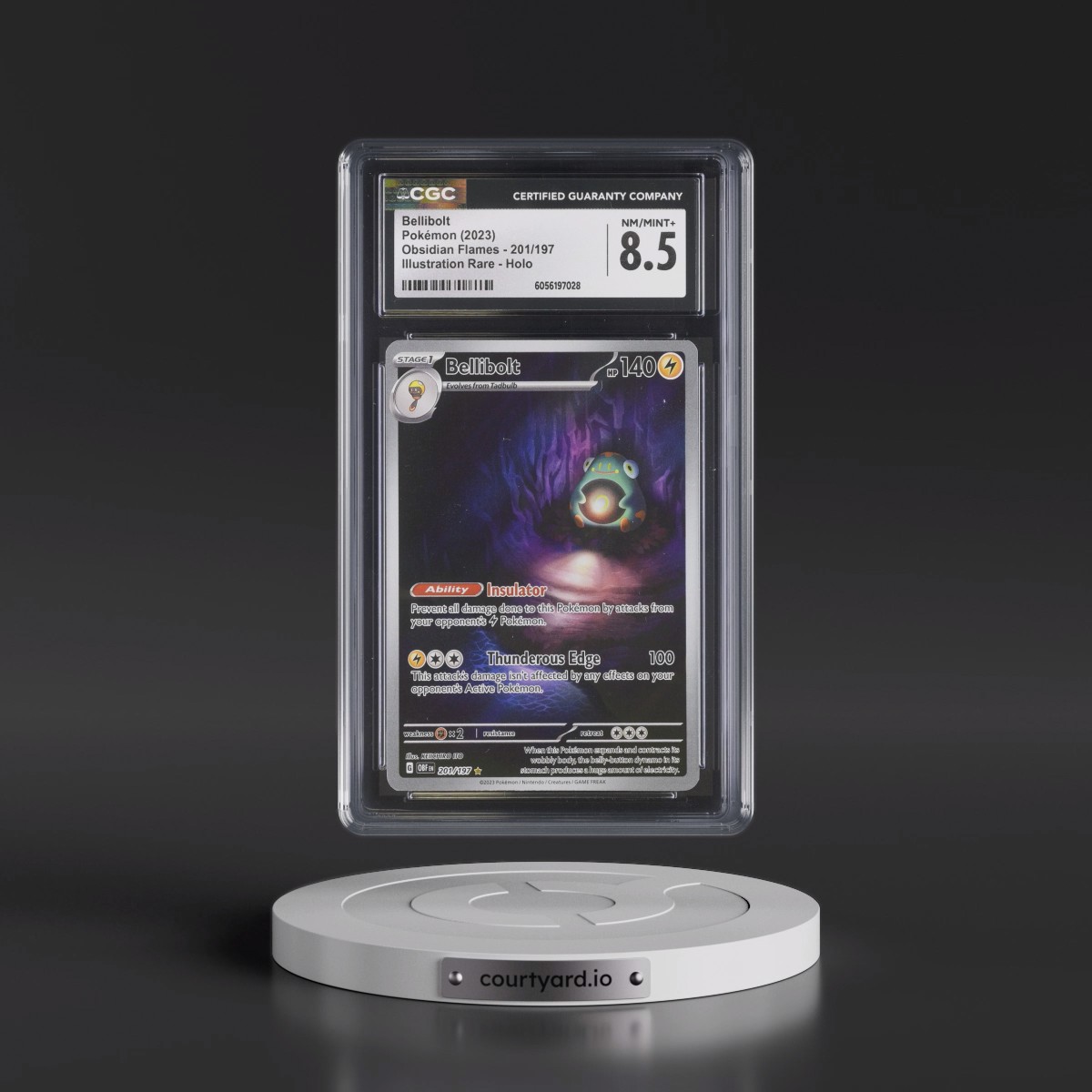 2023 Obsidian Flames - OBF EN #201/197 Bellibolt - Illustration Rare Holo (CGC 8.5 NM-MT+)