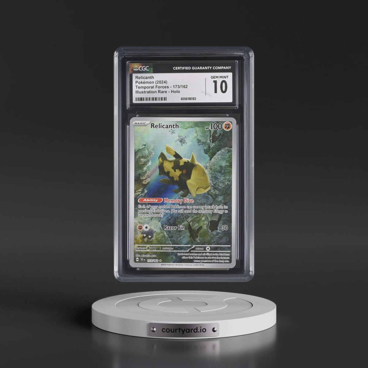 2023 Temporal Forces - TEF EN #173/162 Relicanth - Illustration Rare Holo (CGC 10 GEM MINT)