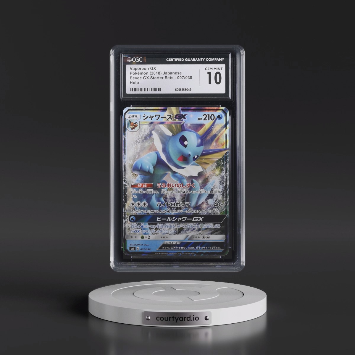 2018 Eevee GX Starter Sets #007/038 Vaporeon GX - Vaporeon GX Deck Holo (CGC 10 GEM MINT)