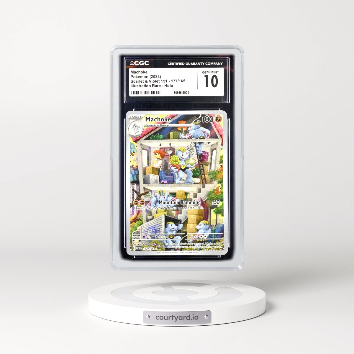 2023 Scarlet & Violet 151 - MEW EN #177/165 Machoke - Illustration Rare Holo (CGC 10 GEM MINT)