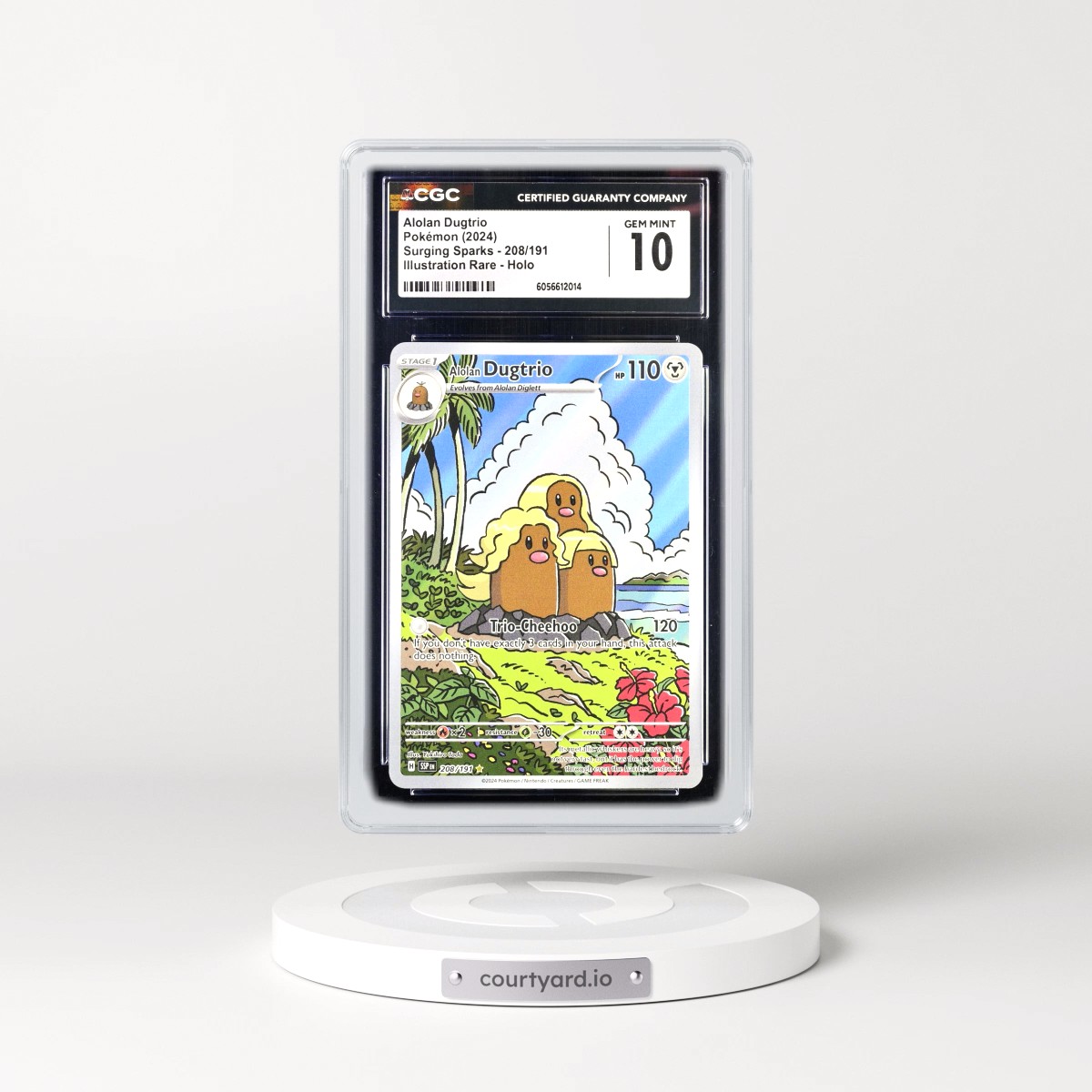 2024 Surging Sparks - SSP EN #208/191 Alolan Dugtrio - Illustration Rare Holo (CGC 10 GEM MINT)