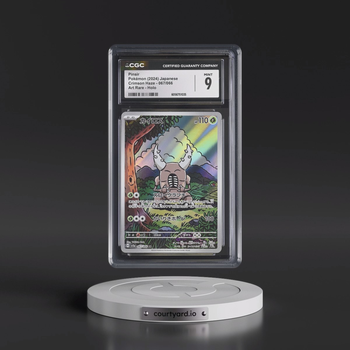 2024 Crimson Haze #067/066 Pinsir - Art Rare Holo (CGC 9 MINT)