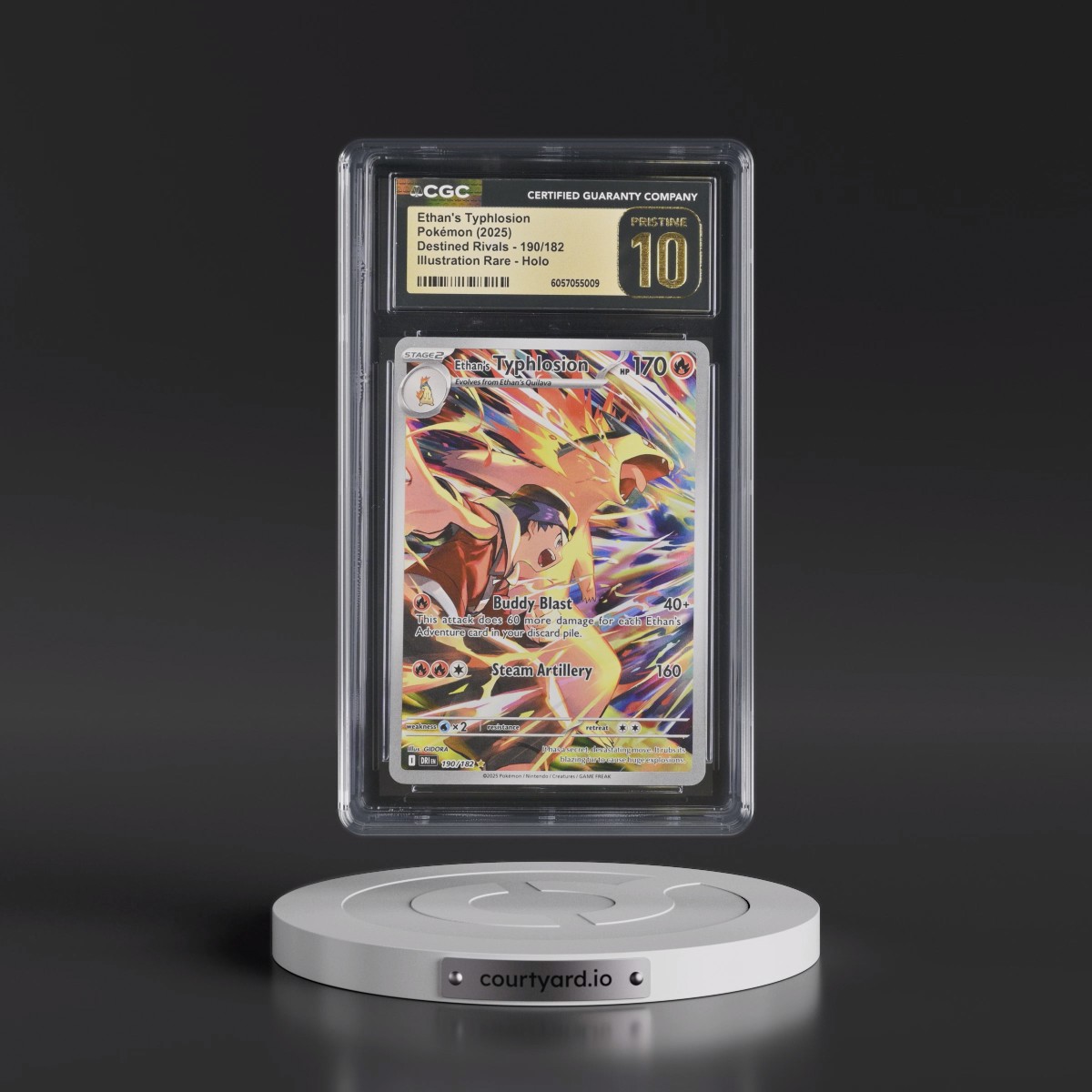 2025 Destined Rivals - DRI EN #190/182 Ethan's Typhlosion - Illustration Rare Holo (CGC 10 PRISTINE)